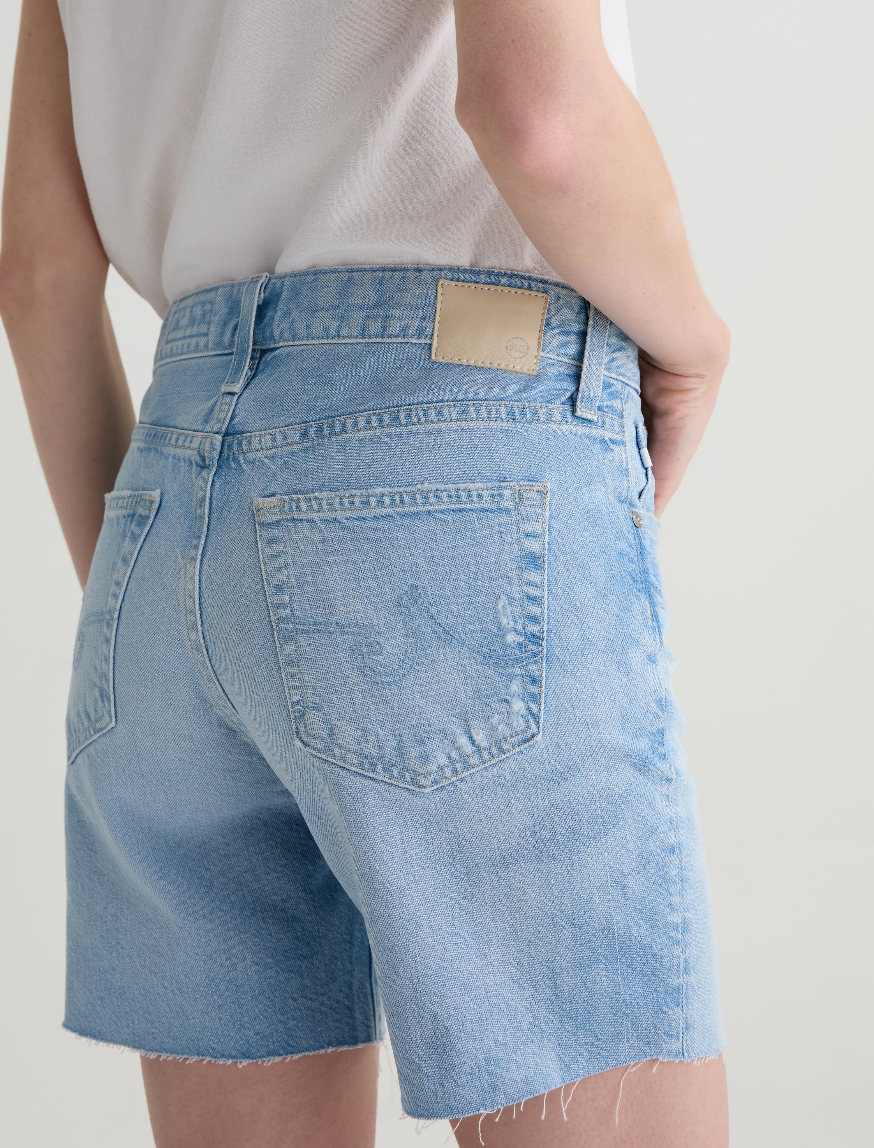 Ex-Boyfriend Short Allusion Destructed Mid-Rise Bermuda Women Bottom Photo 6