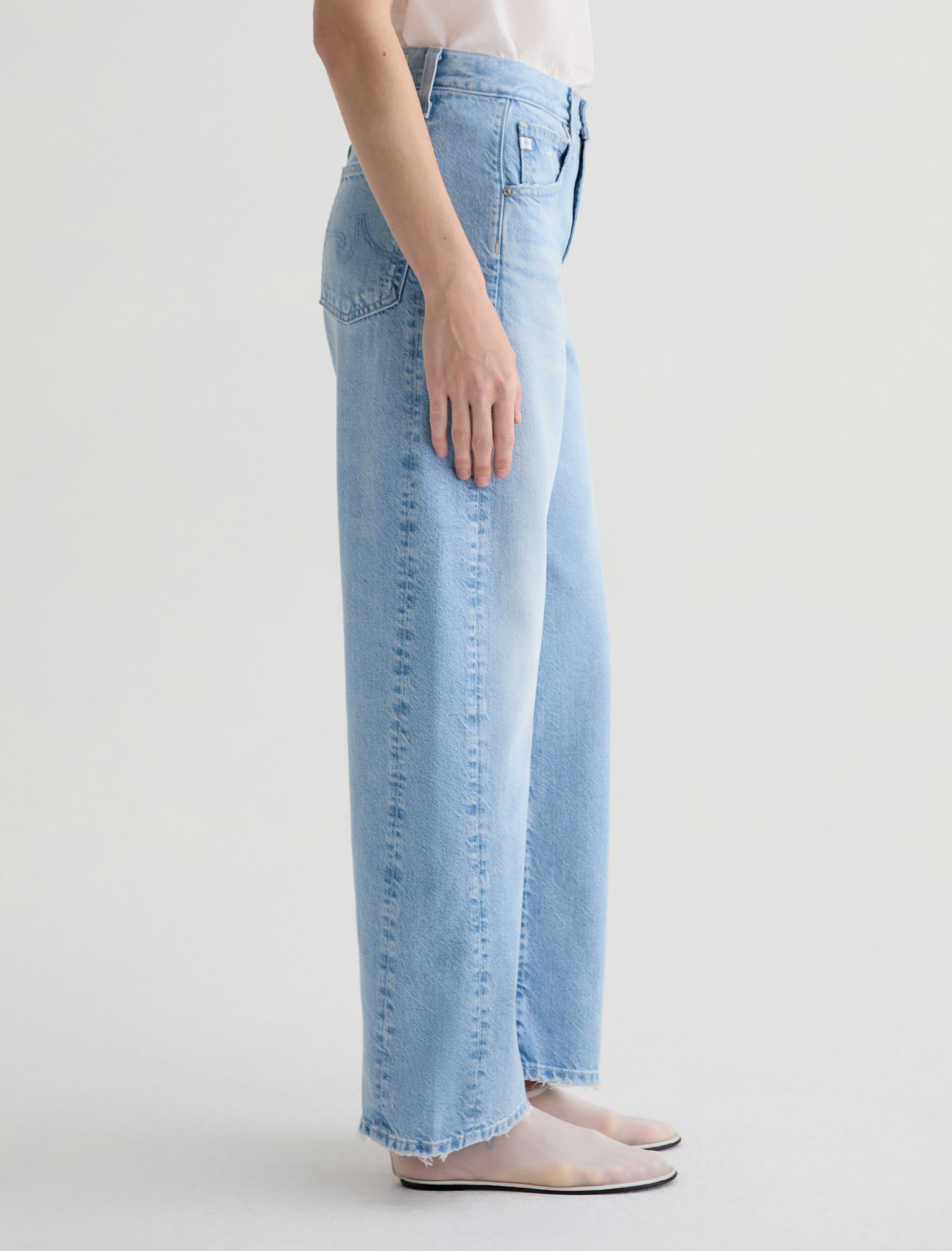 Hattie Allusion Destructed High-Rise Barrel Women Bottom Photo 4