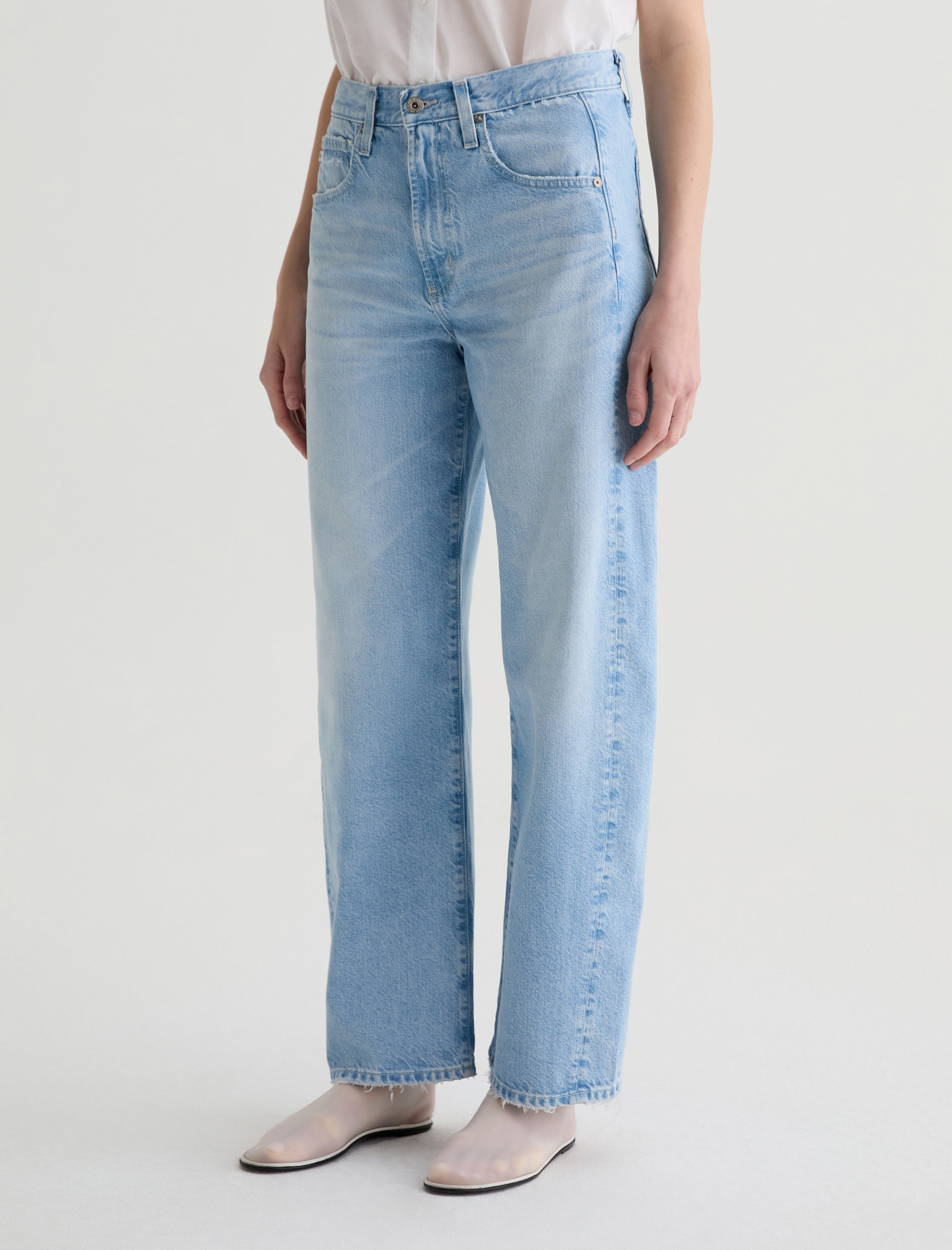 Hattie Allusion Destructed High-Rise Barrel Women Bottom Photo 5