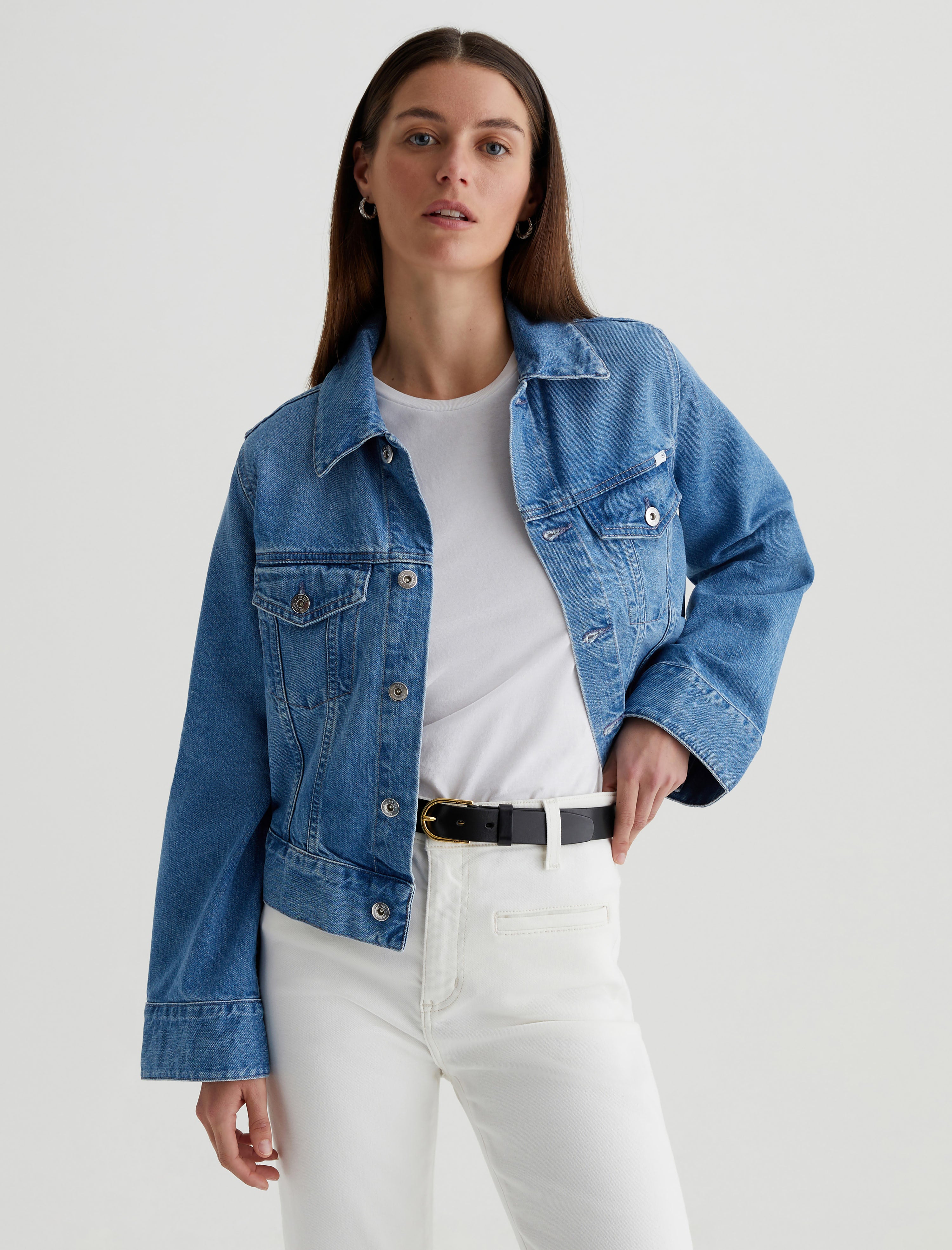 Isa Jacket Flashback Cropped Trucker Jacket Women Top Photo 1