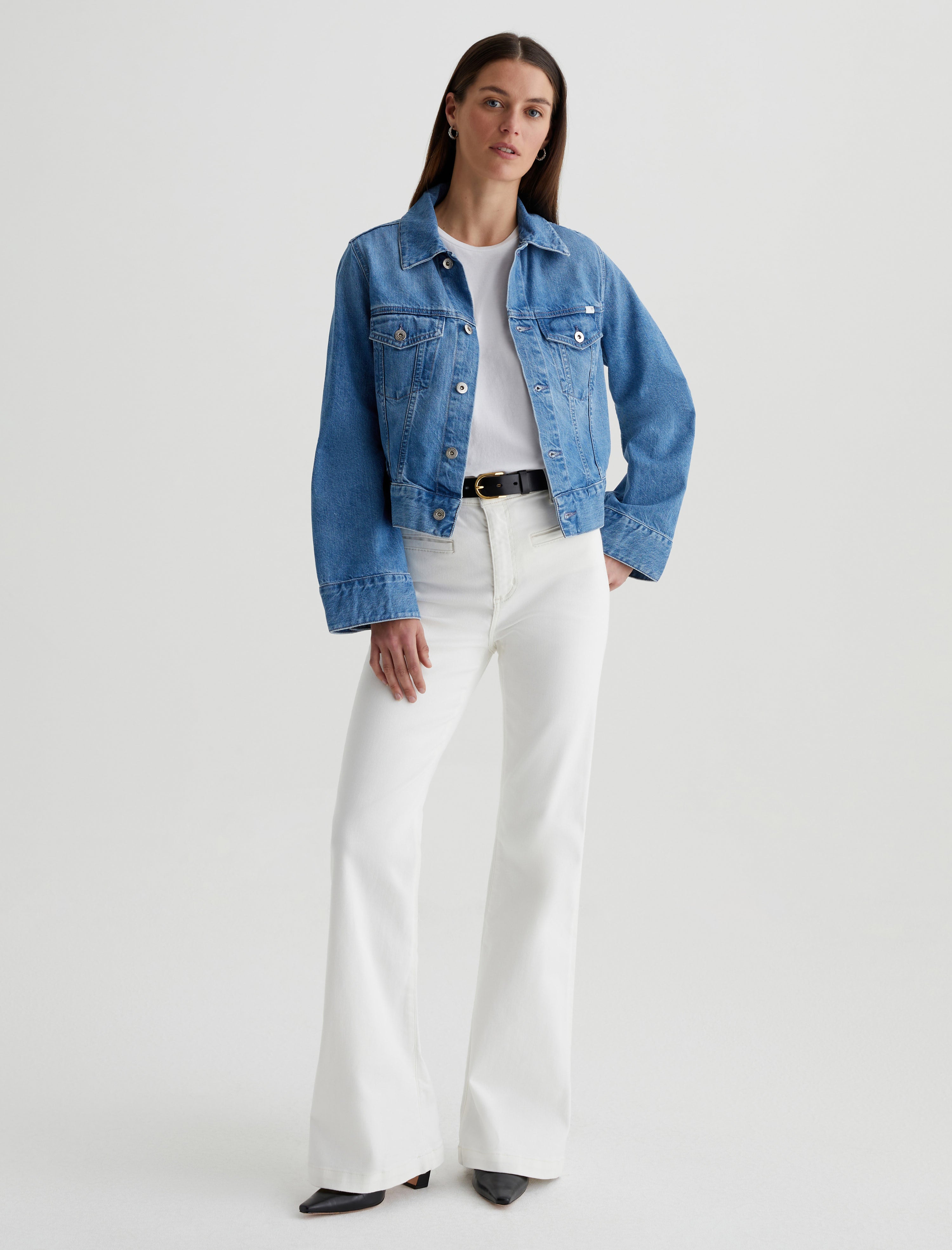 Isa Jacket Flashback Cropped Trucker Jacket Women Top Photo 4