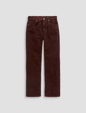 Brinley Wood Brown Mid-Rise Straight Womens Bottom Photo 9