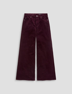 Saige Wide Leg Jazz Berry Mid-Rise Fit Women Bottom Photo 9