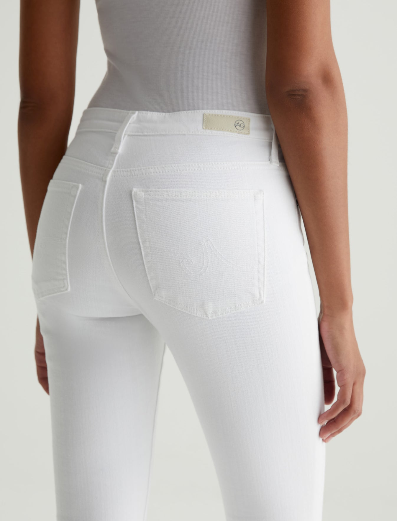 Prima White Cigarette Leg Women Bottom Photo 6