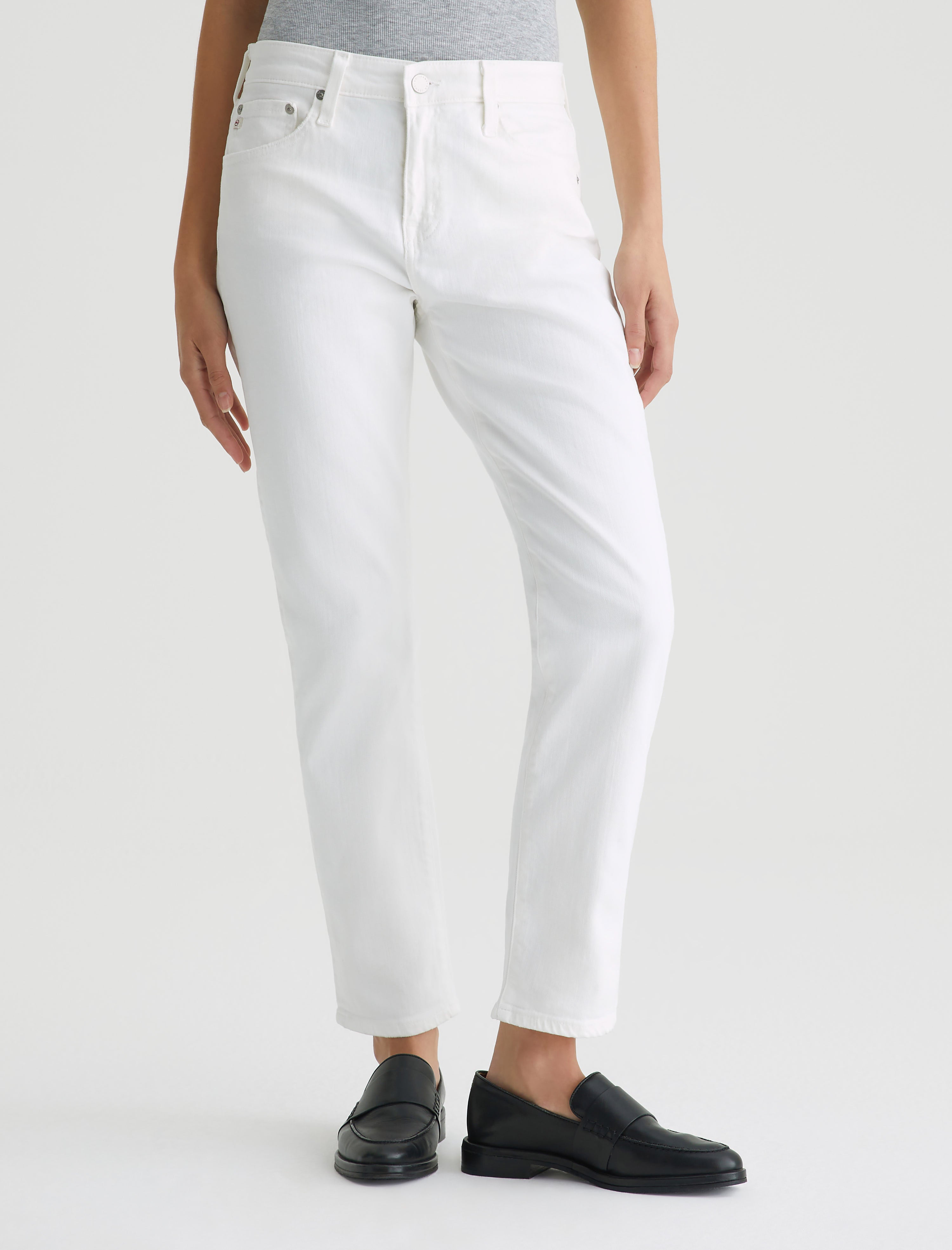 Womens Ex-Boyfriend Slim 1Yr Tonal White at AG Jeans Official Store