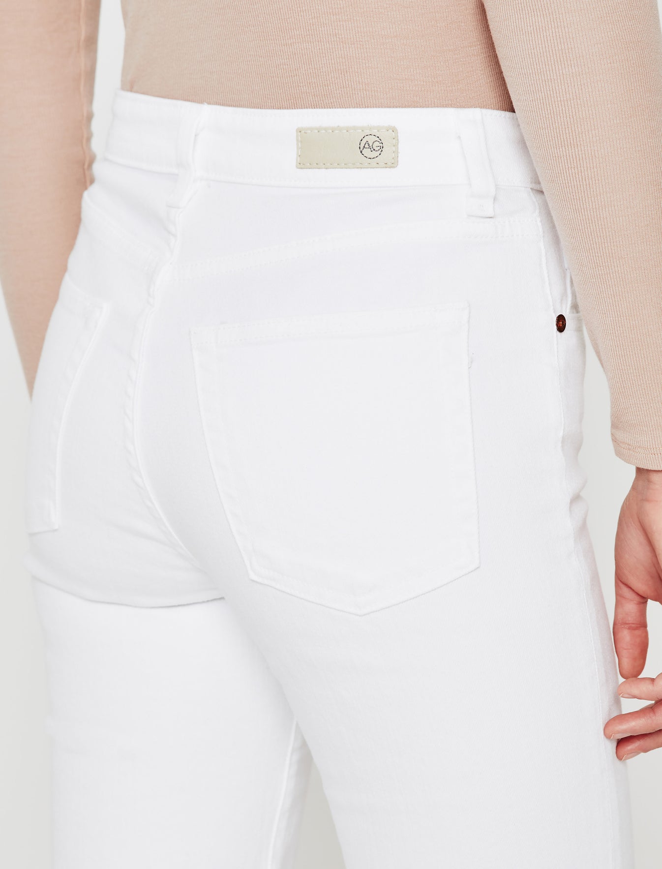 Saige Authentic White High-Rise Straight Women Bottom Photo 5