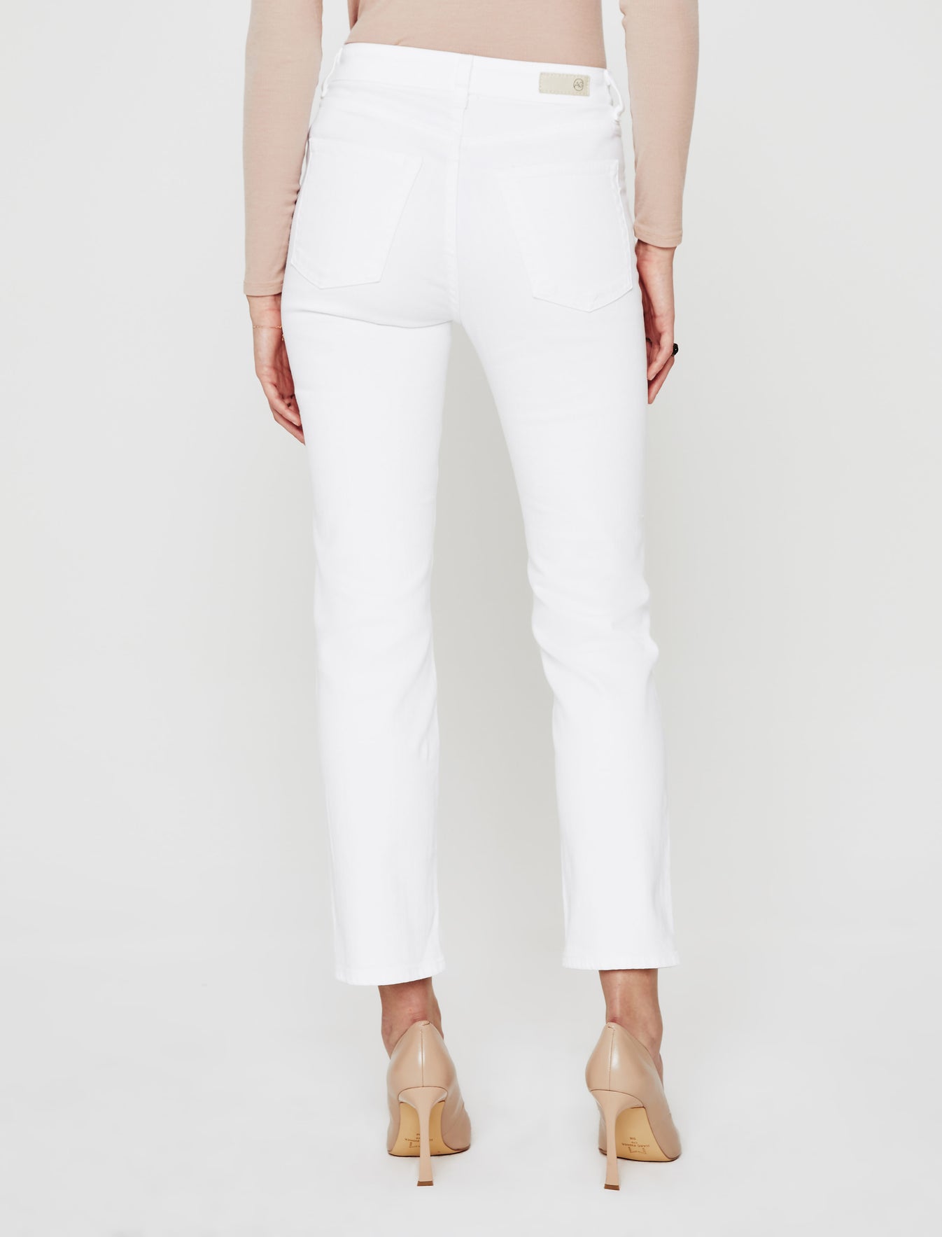 Saige Authentic White High-Rise Straight Women Bottom Photo 6