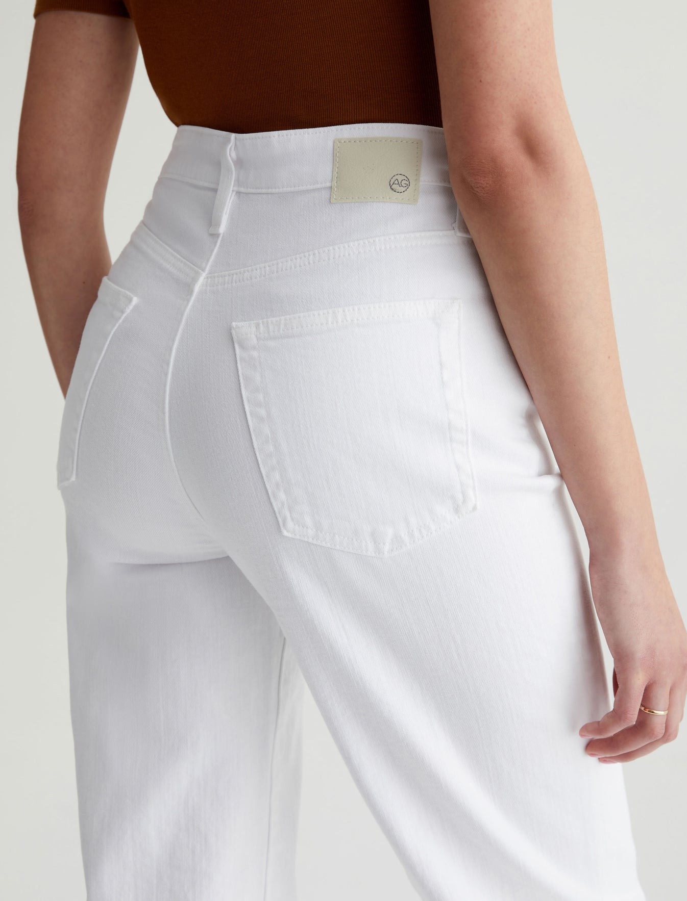 Caden White Cream Tailored Trouser Womens Bottom Photo 5