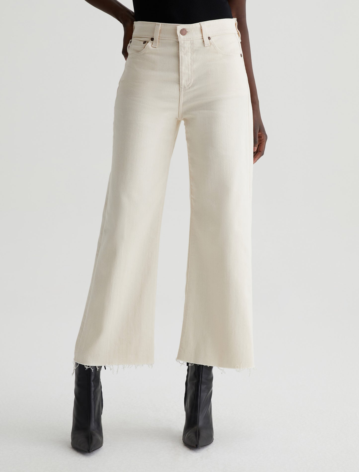 Saige Wide Leg Crop 1 Year Soft Sands High-Rise Fit Womens Bottom Photo 2