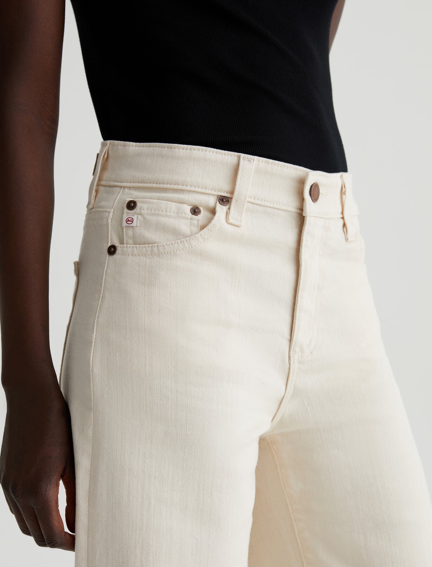 Saige Wide Leg Crop 1 Year Soft Sands High-Rise Fit Womens Bottom Photo 3