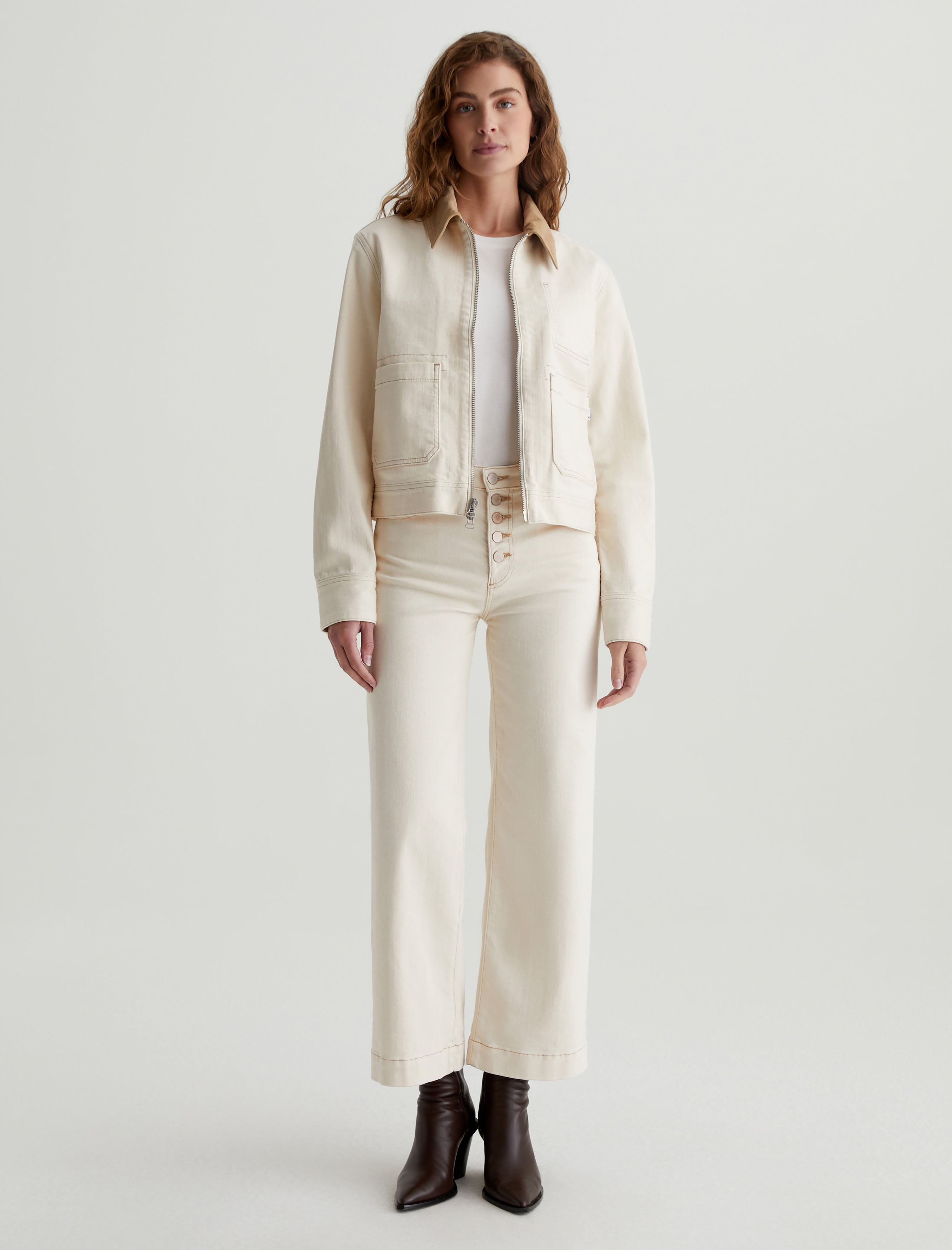 Women Jo Jacket White Oat/Sandstone Mist at AG Jeans
