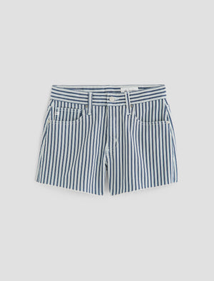 Halle Nordic Stripe Indigo Multi High-Rise Relaxed Short Women Bottom Photo 9