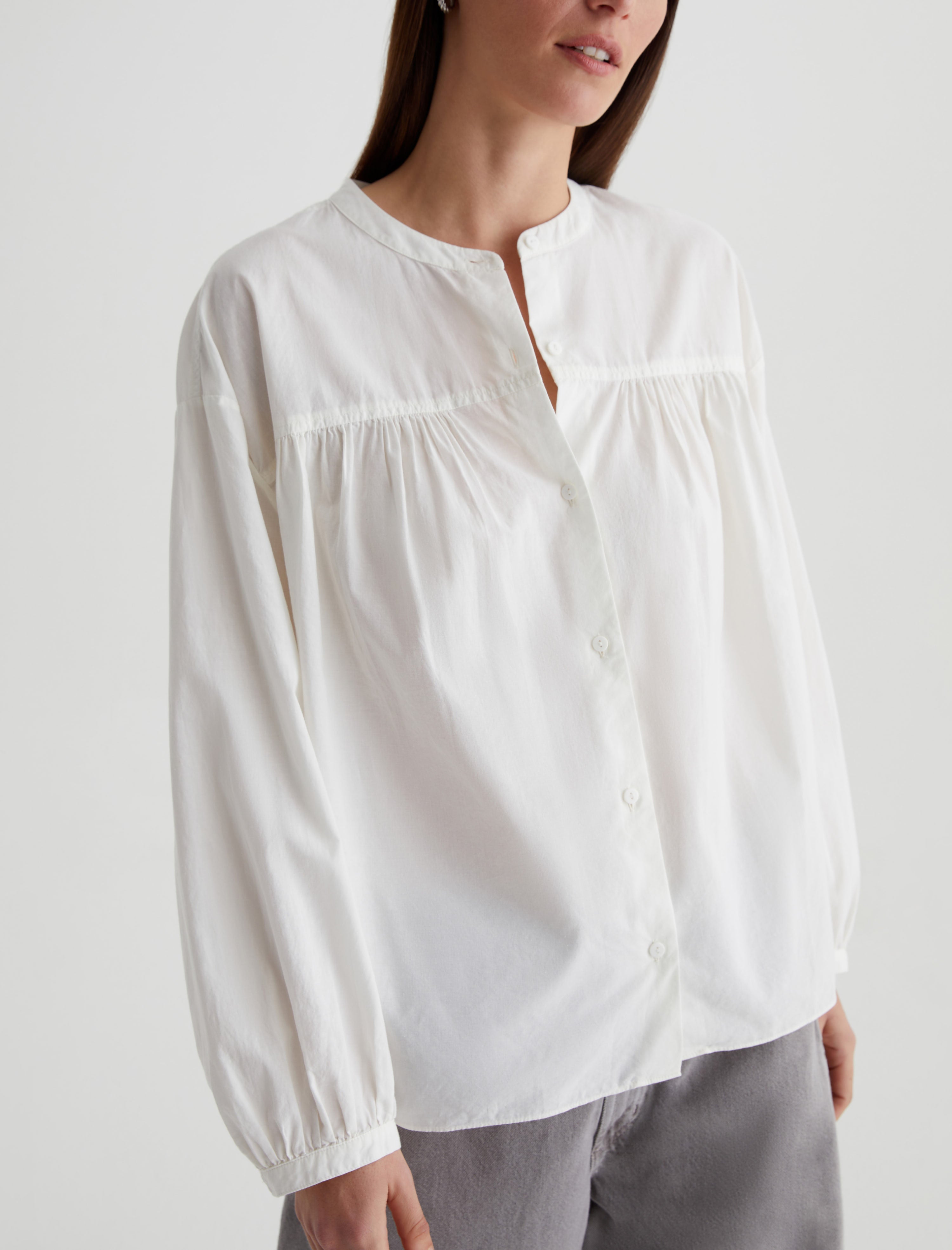 Maven Powder Shirred Blouse Women Top Photo 2