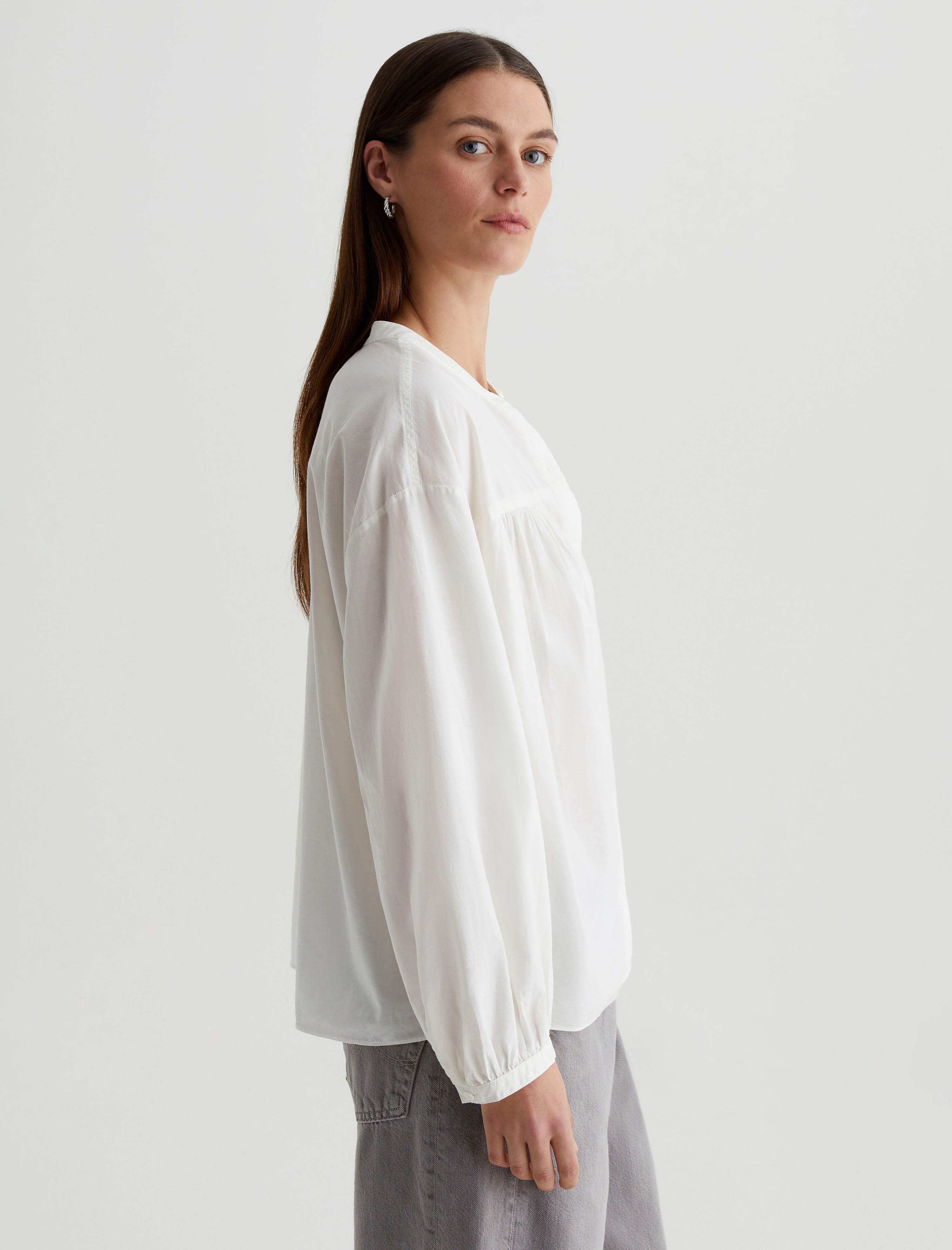 Maven Powder Shirred Blouse Women Top Photo 3