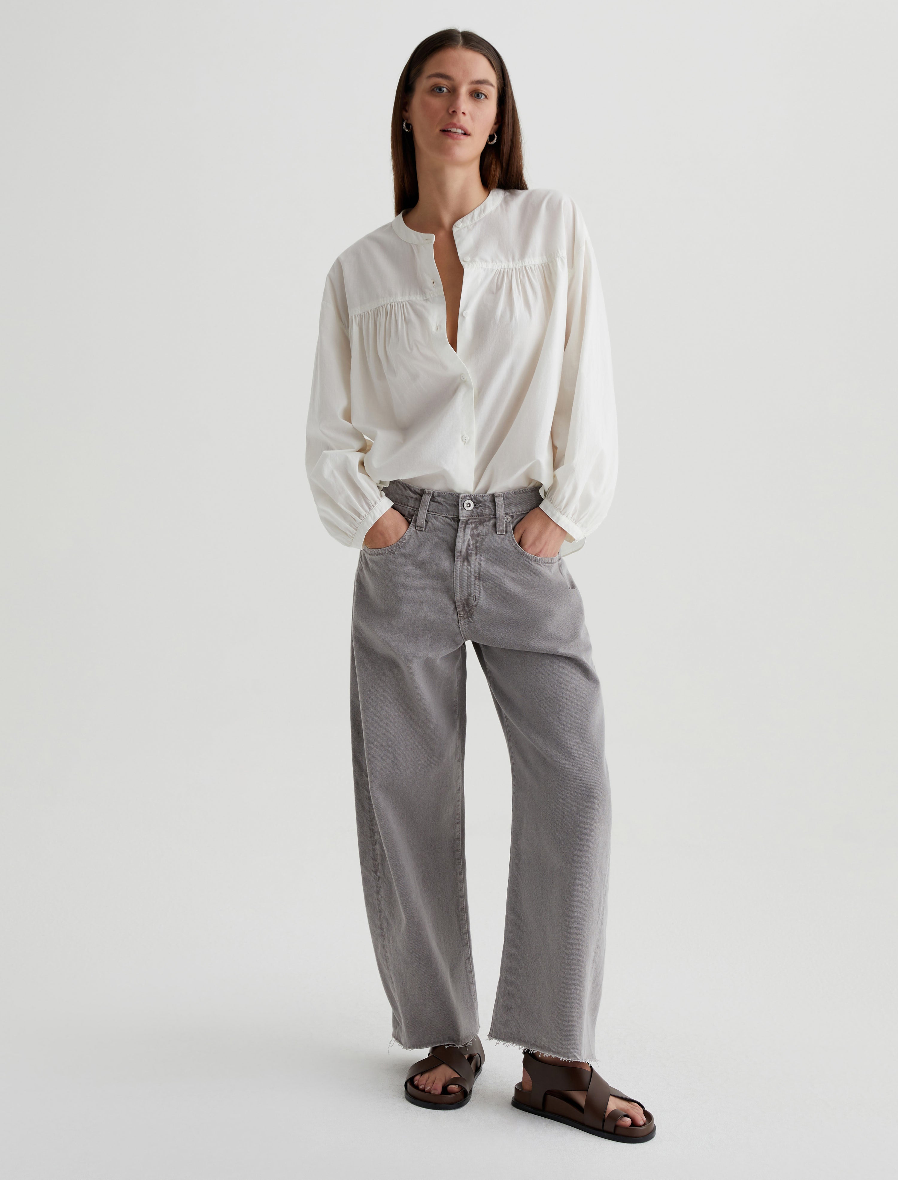 Maven Powder Shirred Blouse Women Top Photo 4
