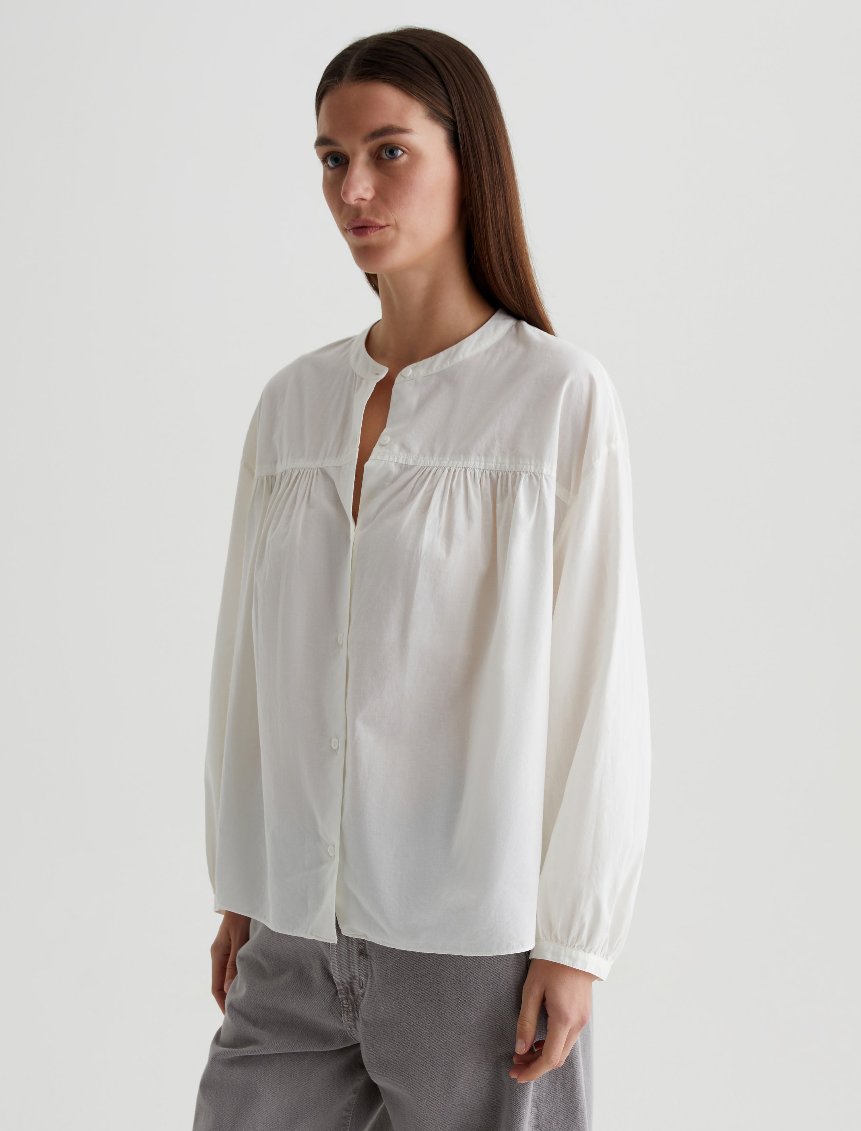 Maven Powder Shirred Blouse Women Top Photo 6