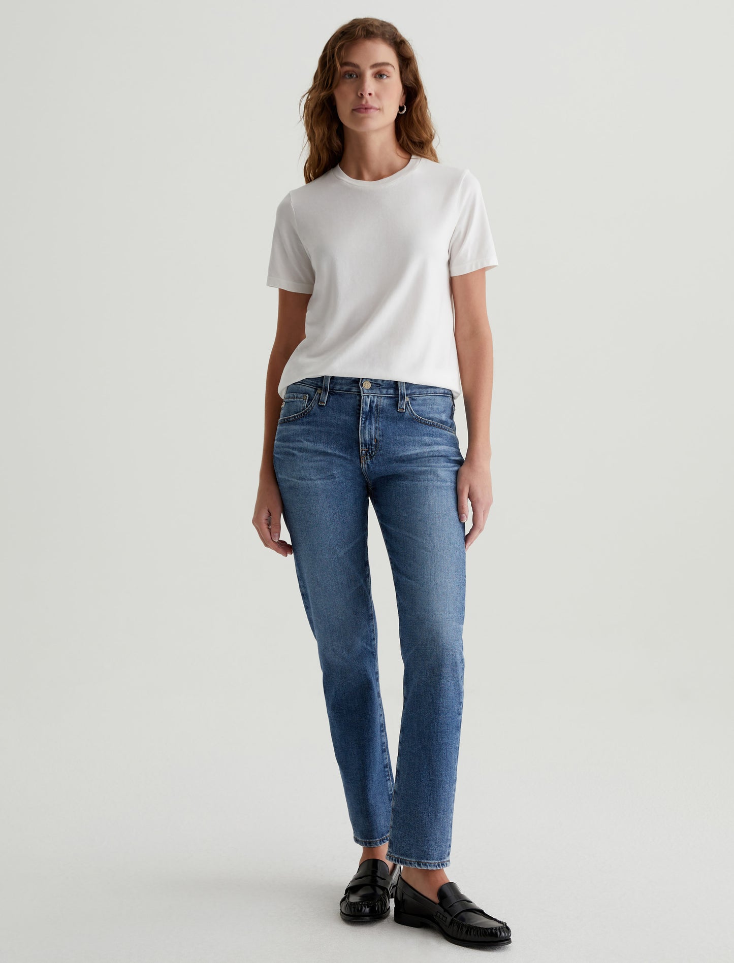 Jagger Crew Ivory Dust Classic Fit Short Sleeve Crew Neck T-Shirt Womens Top Photo 4
