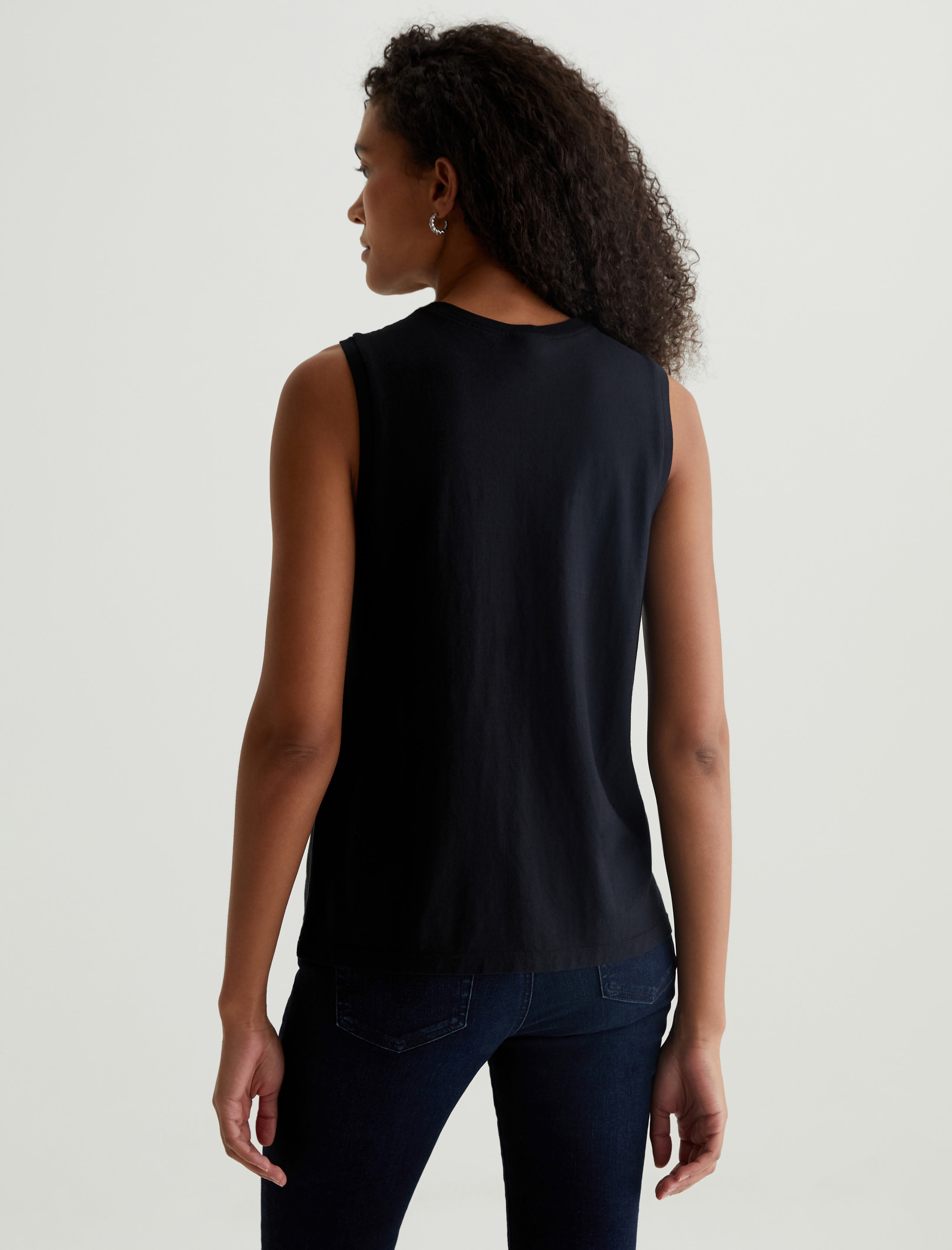 Jagger Muscle Tank True Black Classic Fit Muscle Tank Women Top Photo 7