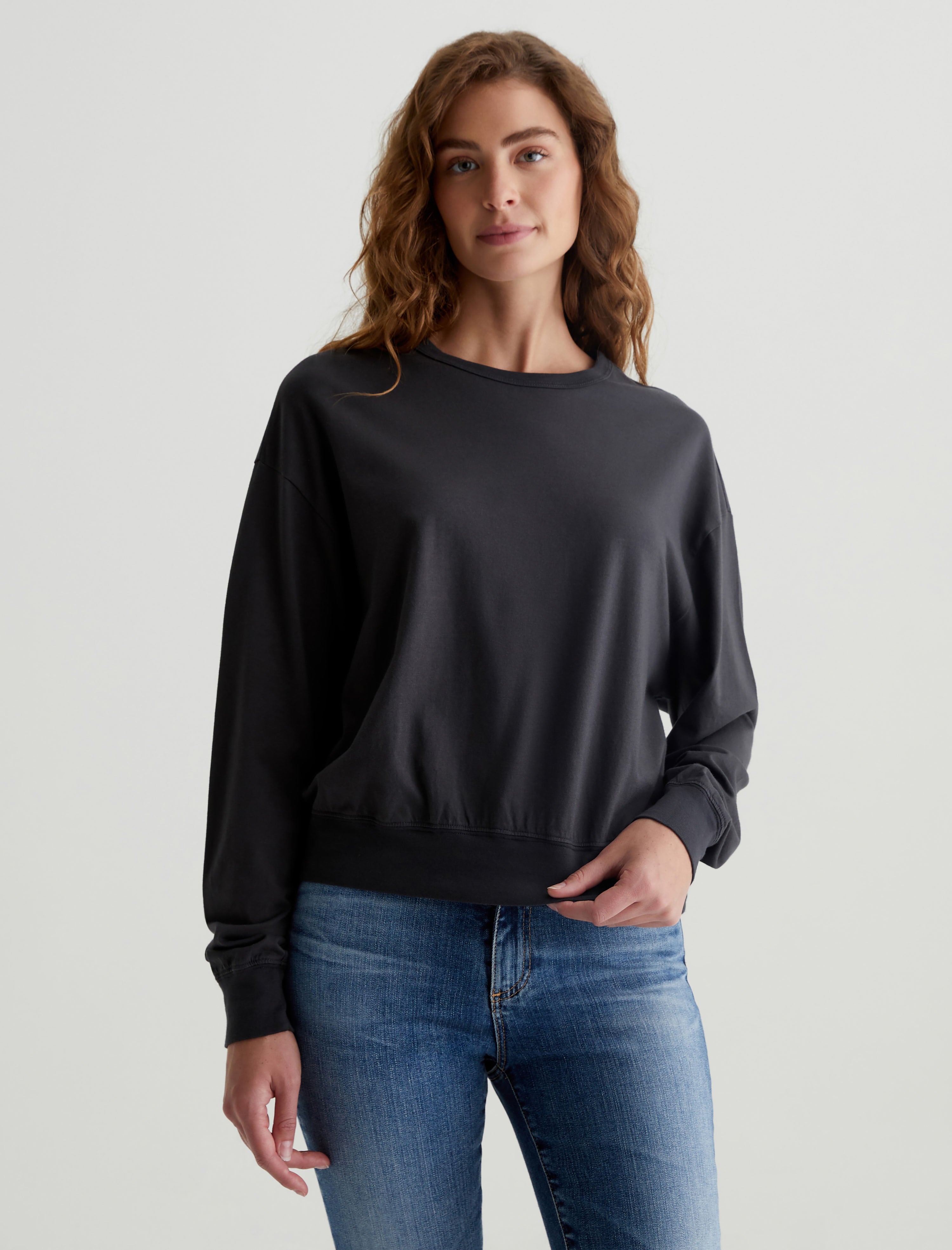 Karter Pullover Ink Stone Oversized Crew Neck Pullover Women Top Photo 1