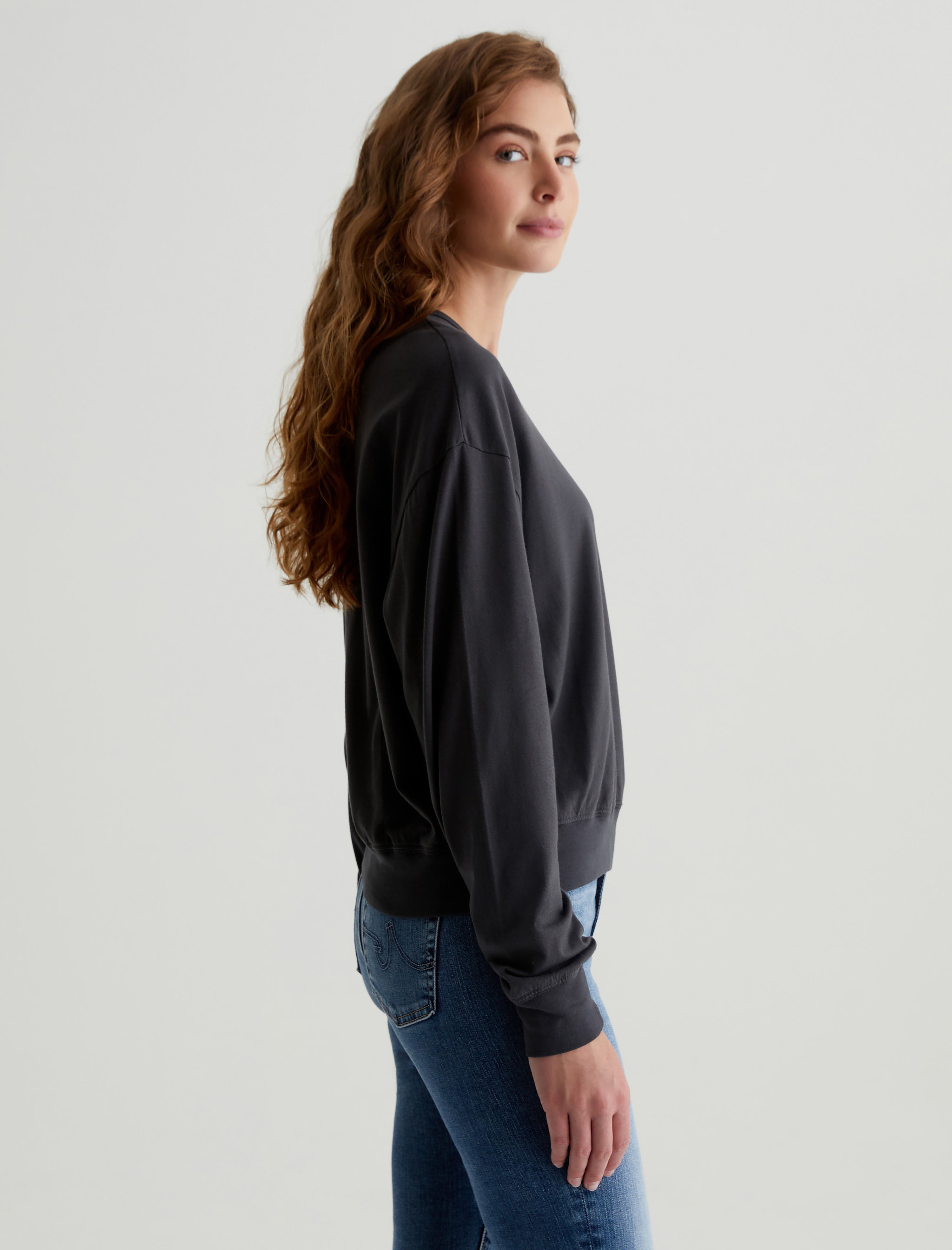 Karter Pullover Ink Stone Oversized Crew Neck Pullover Women Top Photo 6