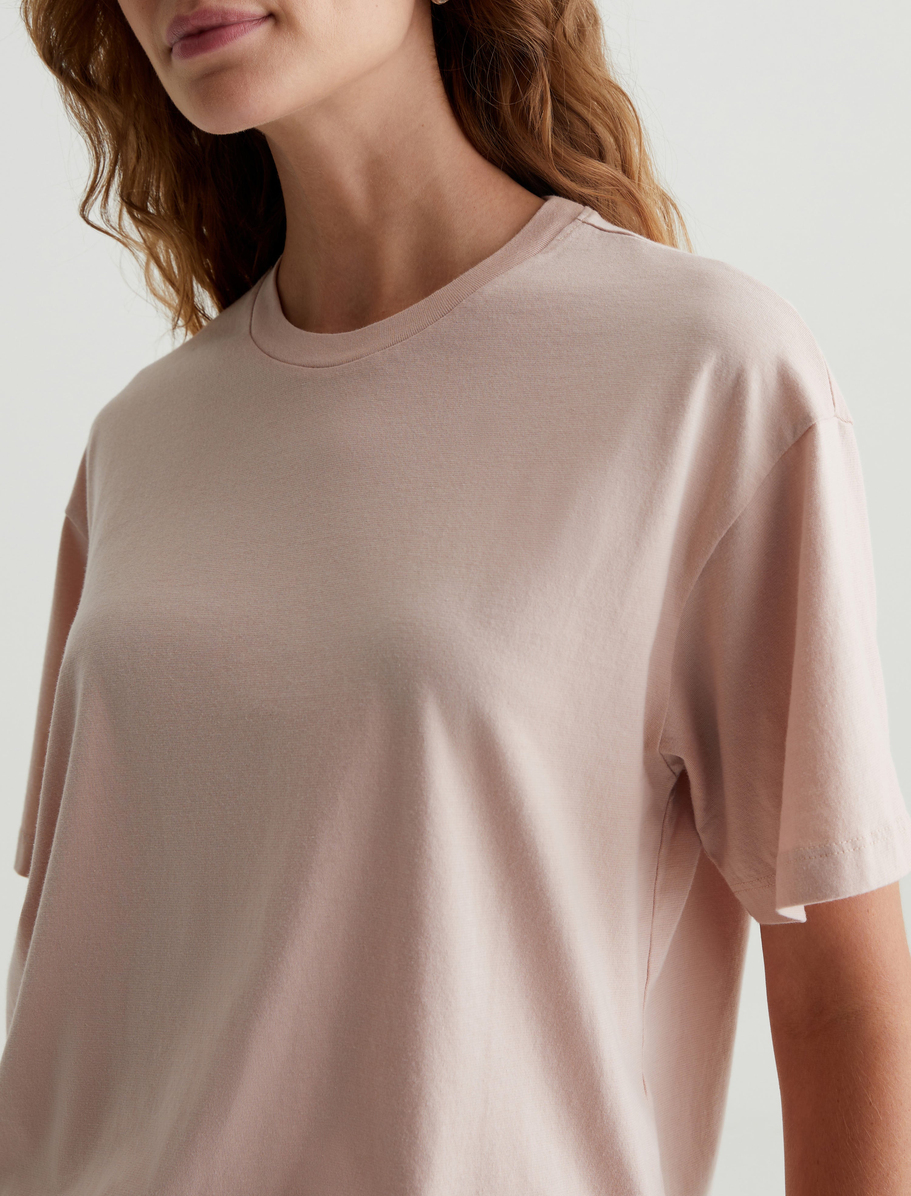 Karter Ex-Boyfriend Vintage Pink Oversized Crew Neck T-Shirt Women Top Photo 2