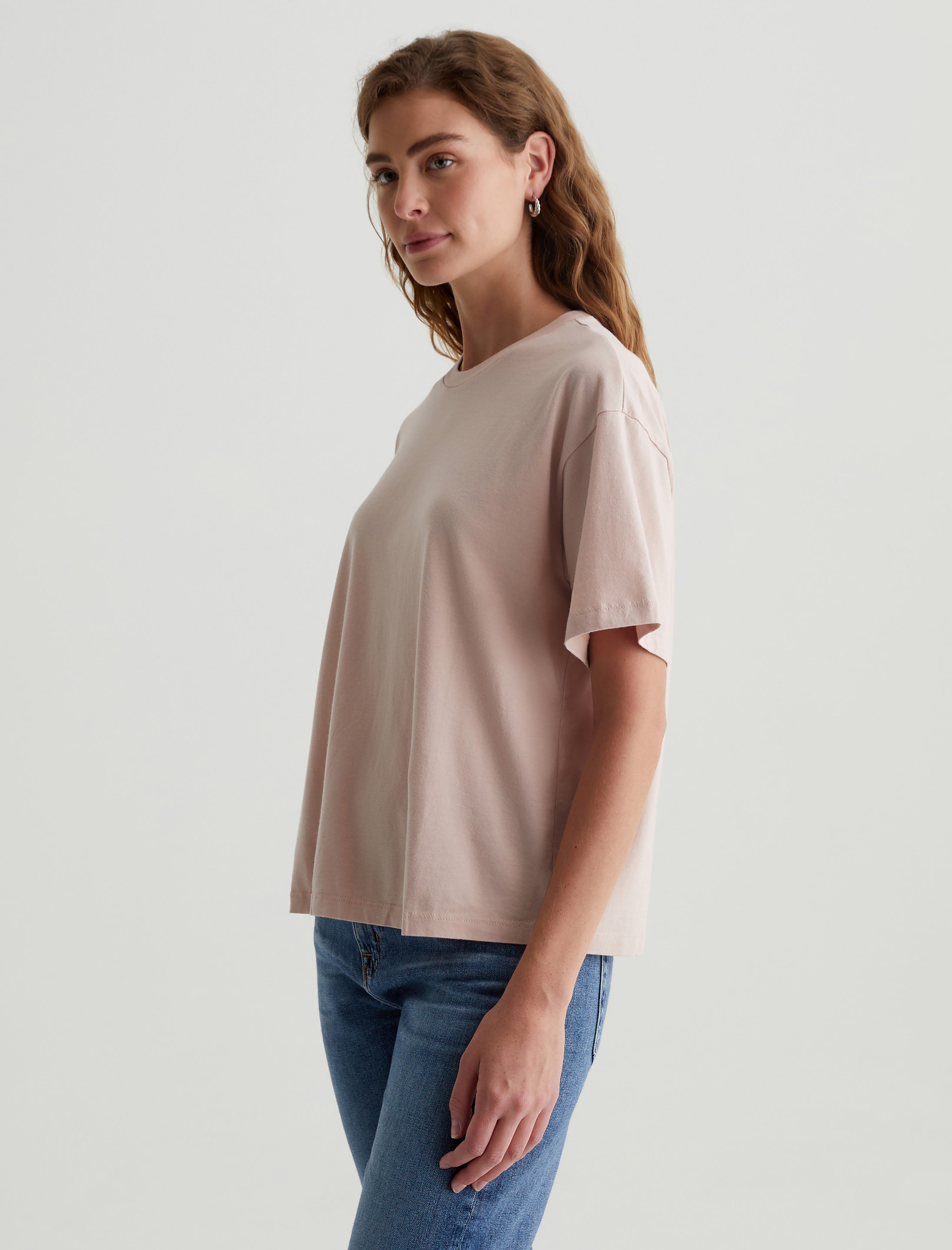 Karter Ex-Boyfriend Vintage Pink Oversized Crew Neck T-Shirt Women Top Photo 3