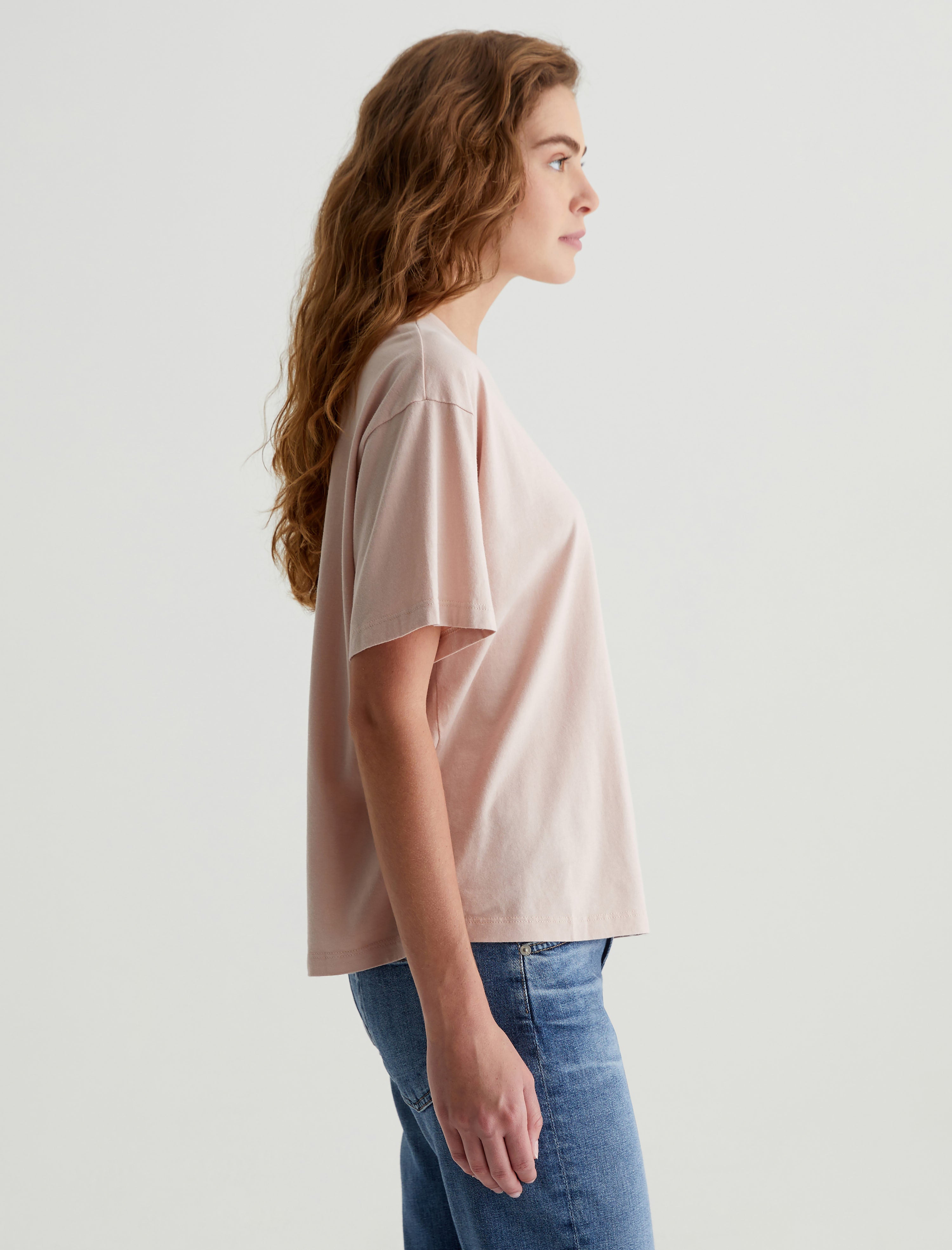Karter Ex-Boyfriend Vintage Pink Oversized Crew Neck T-Shirt Women Top Photo 6