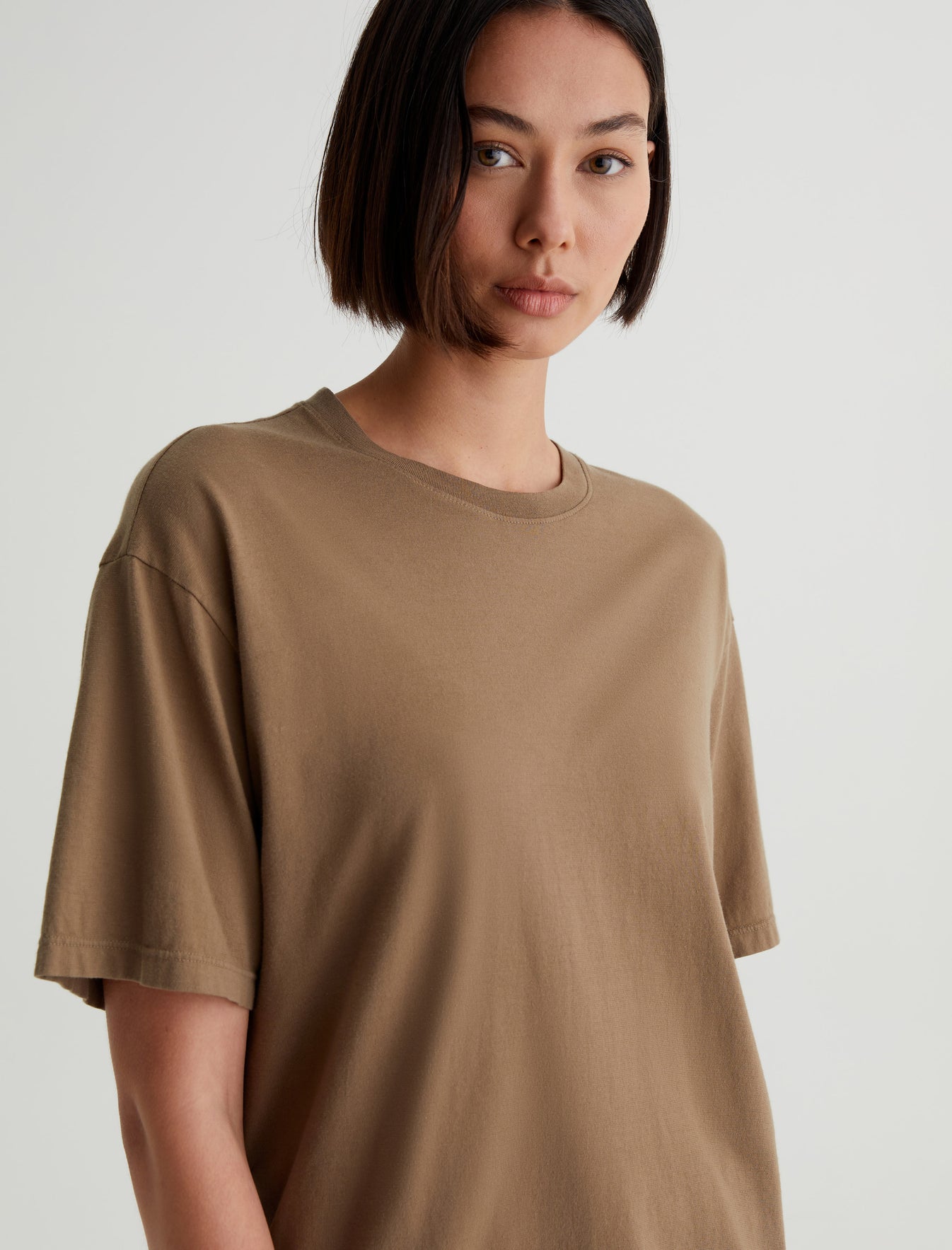 Karter Ex-Boyfriend Wild Mushroom Oversized Fit Short Sleeve Crew Neck T-Shirt Womens Top Photo 3