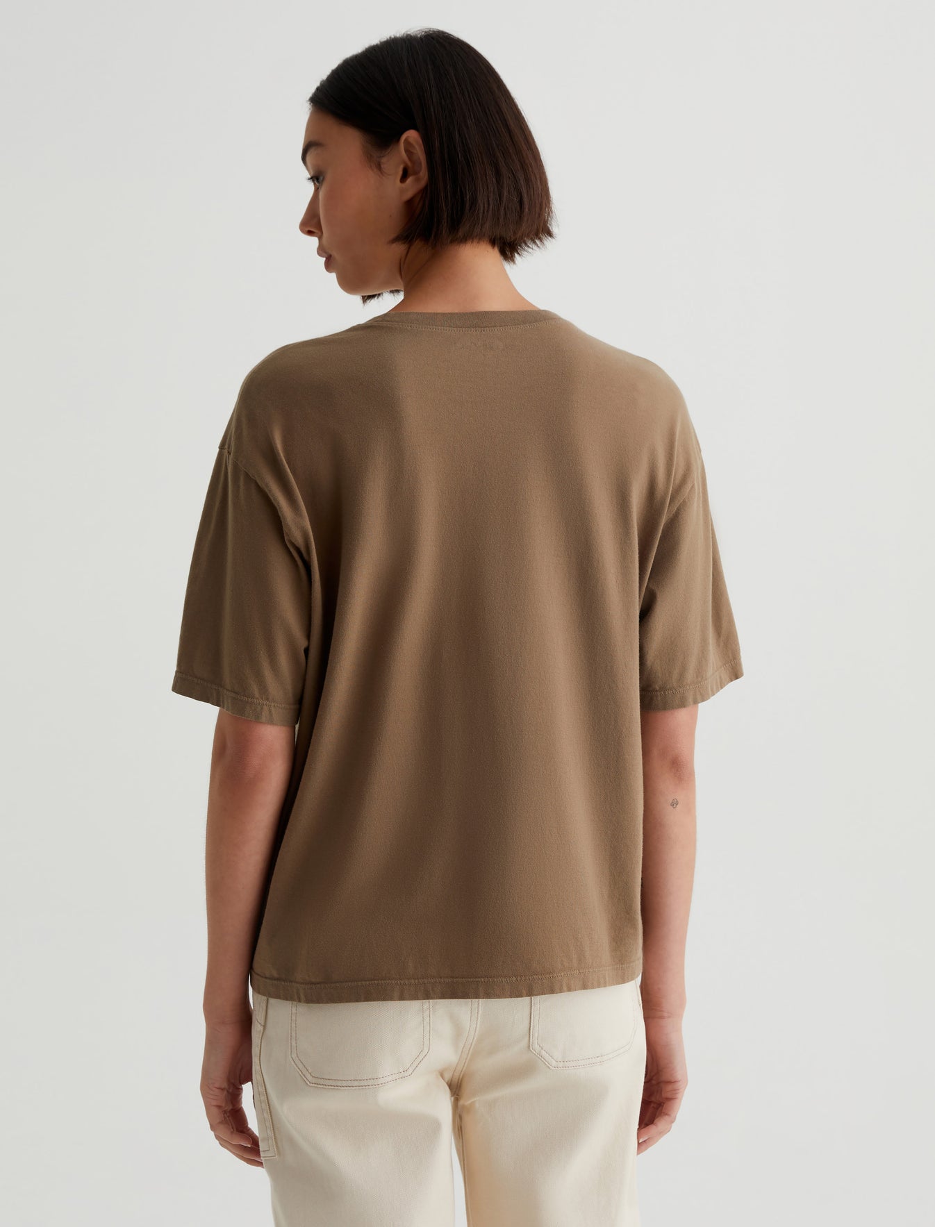 Karter Ex-Boyfriend Wild Mushroom Oversized Fit Short Sleeve Crew Neck T-Shirt Womens Top Photo 6
