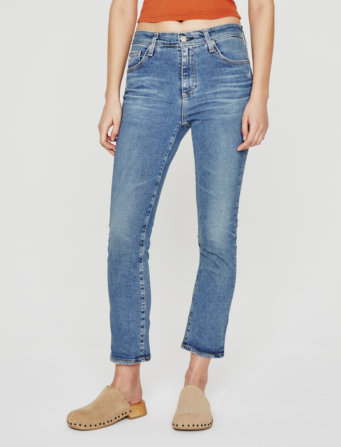 Mari Crop 12 Years Rural High-Rise Slim Straight Crop Women Bottom Photo 2