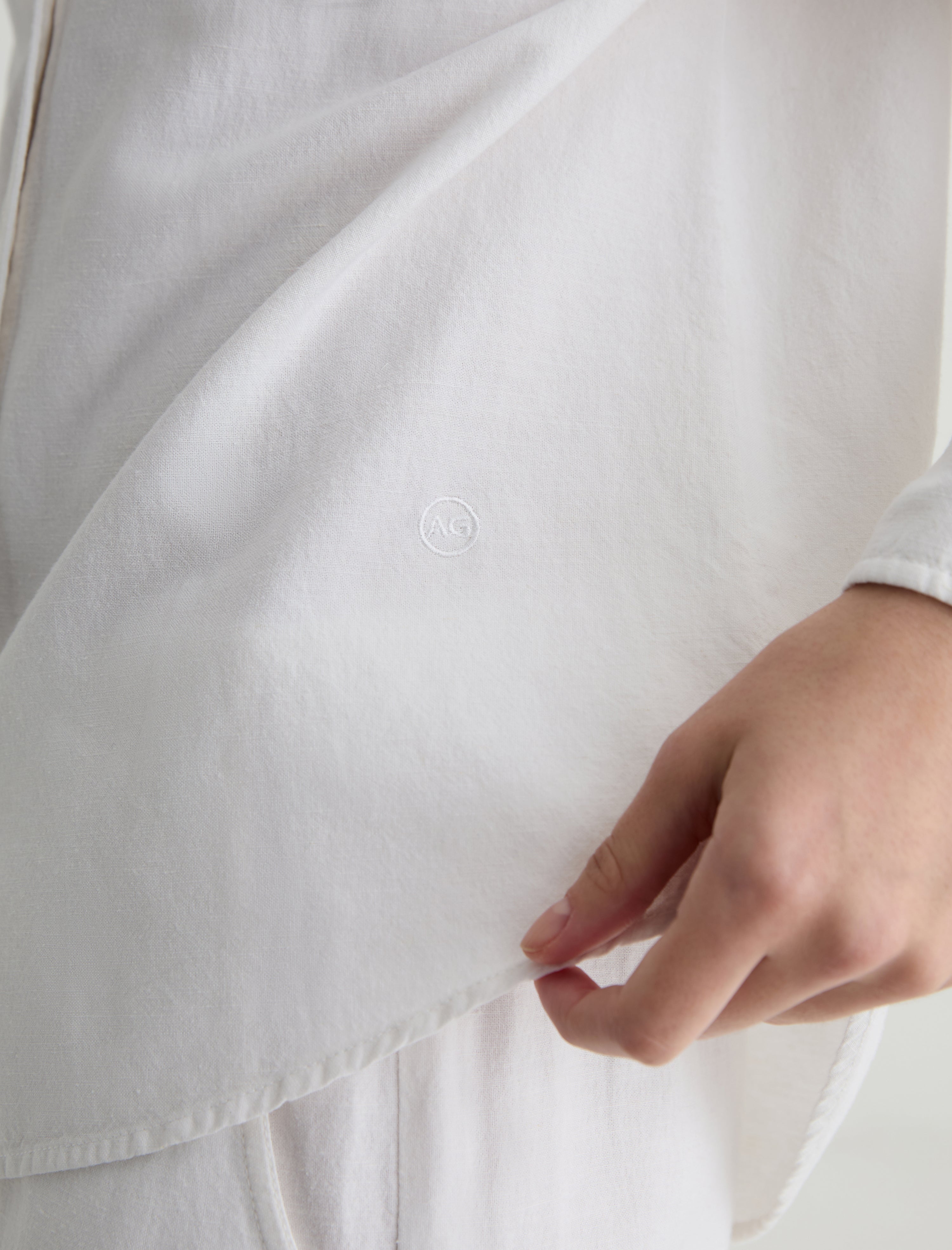 Addison Shirt White Relaxed Button-Up Shirt Women Top Photo 5