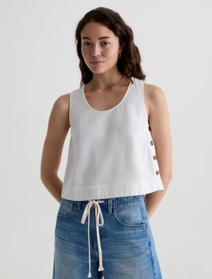 Alpha Tank White Shell Tank Women Top Photo 1