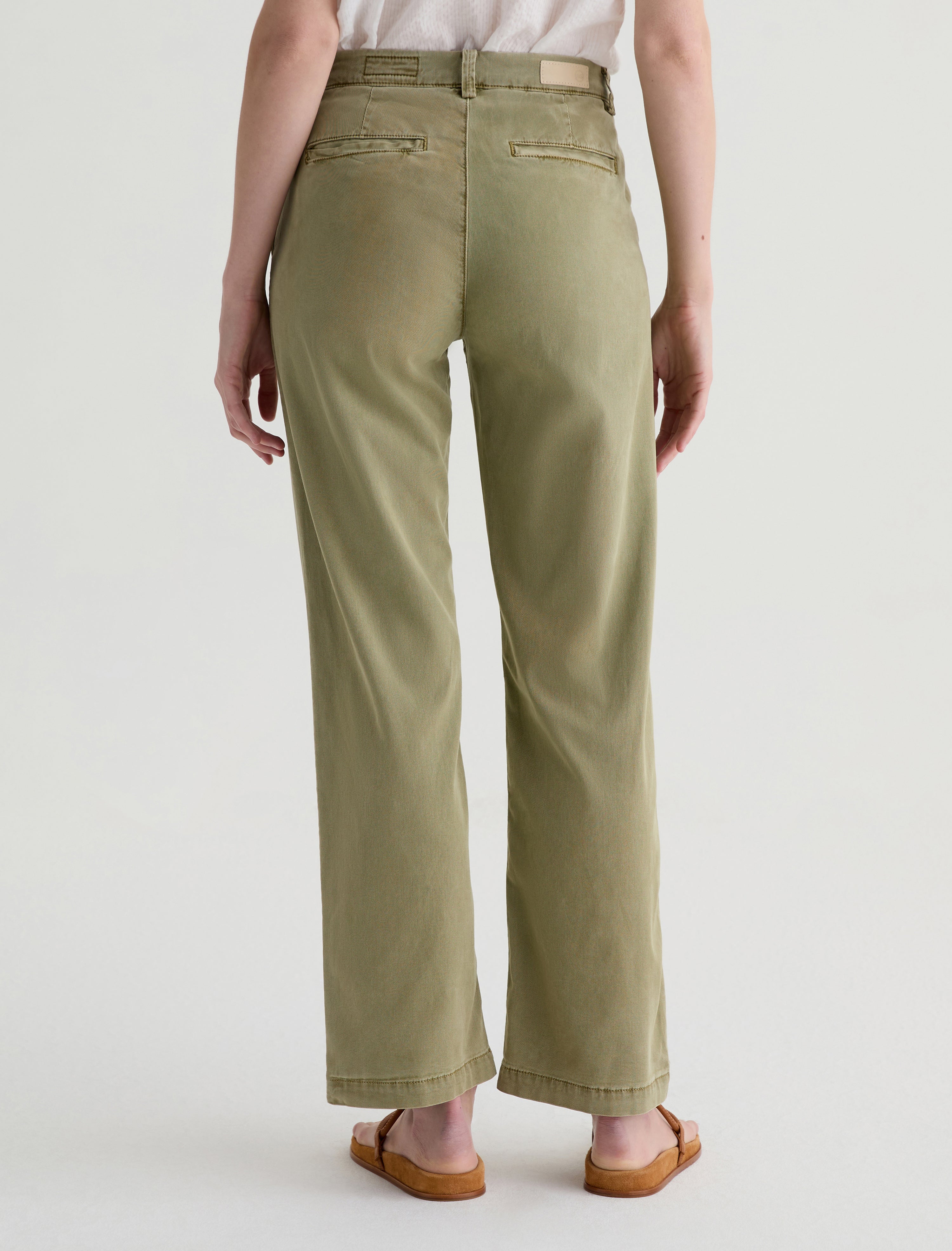 Caden Straight Sulfur Basil Relaxed Chino Women Bottom Photo 7