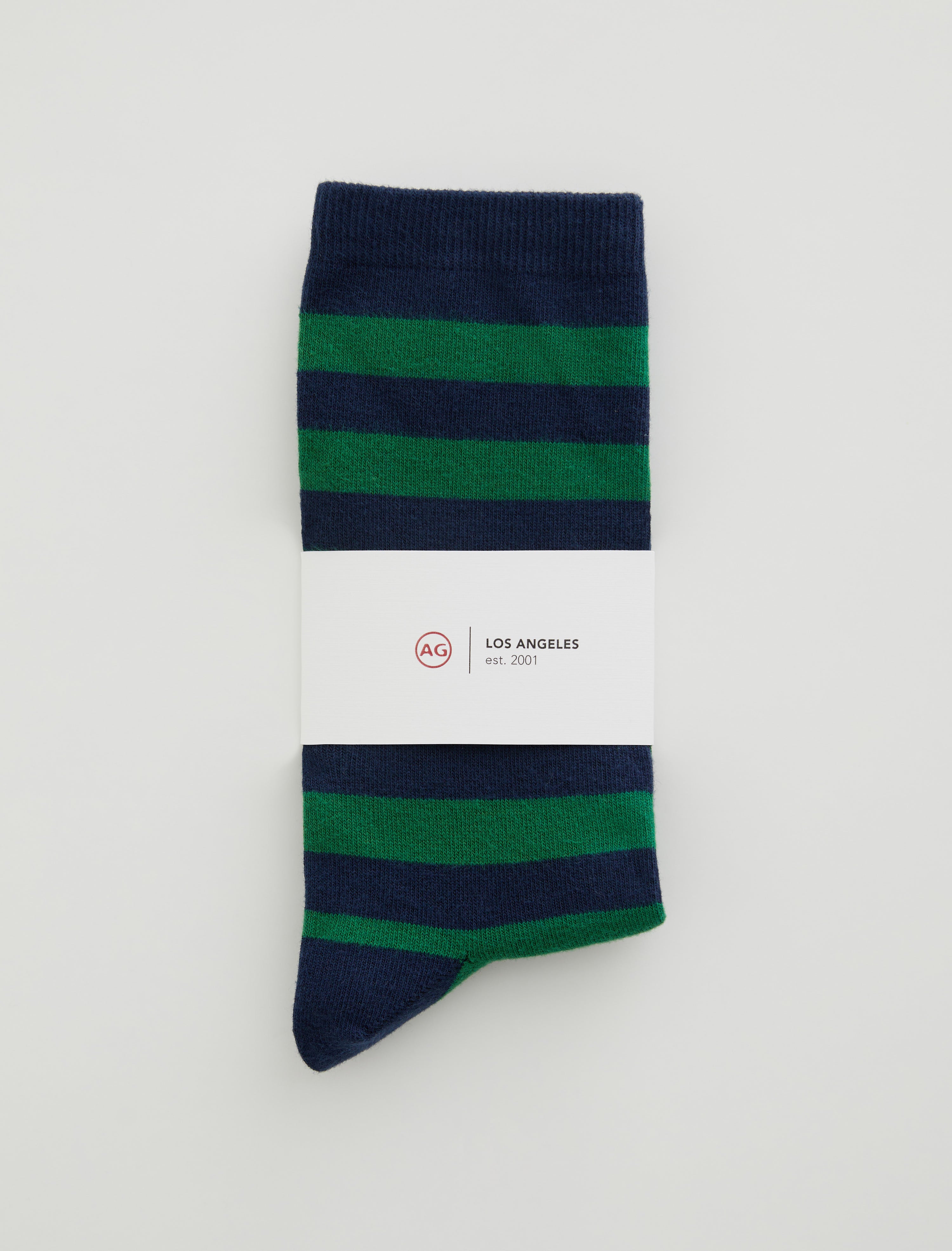 Crew Sock 9 Stripe Gold/Green Multi Unisex Accessory Photo 1