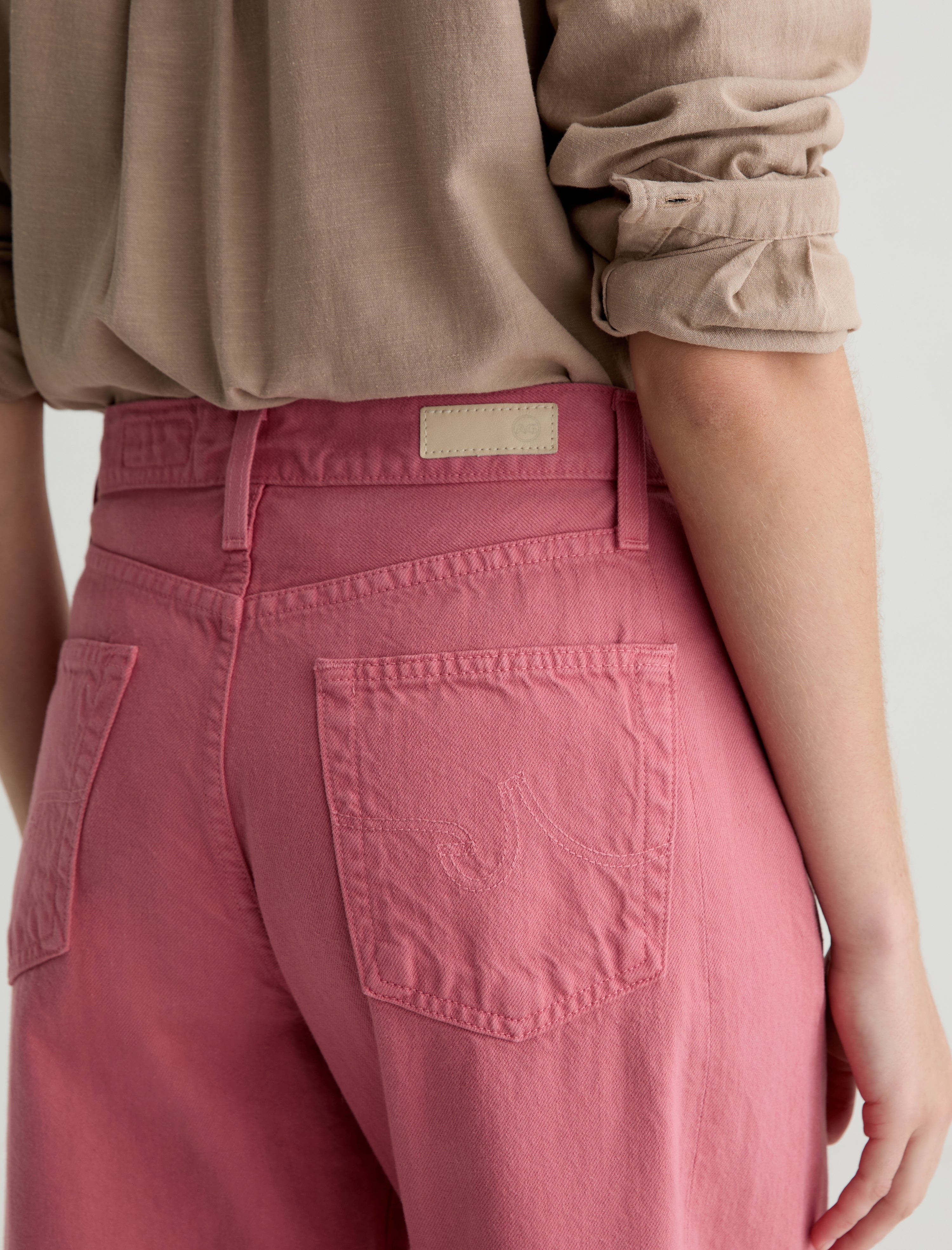 Hattie Crop Peony High-Rise Barrel Women Bottom Photo 6