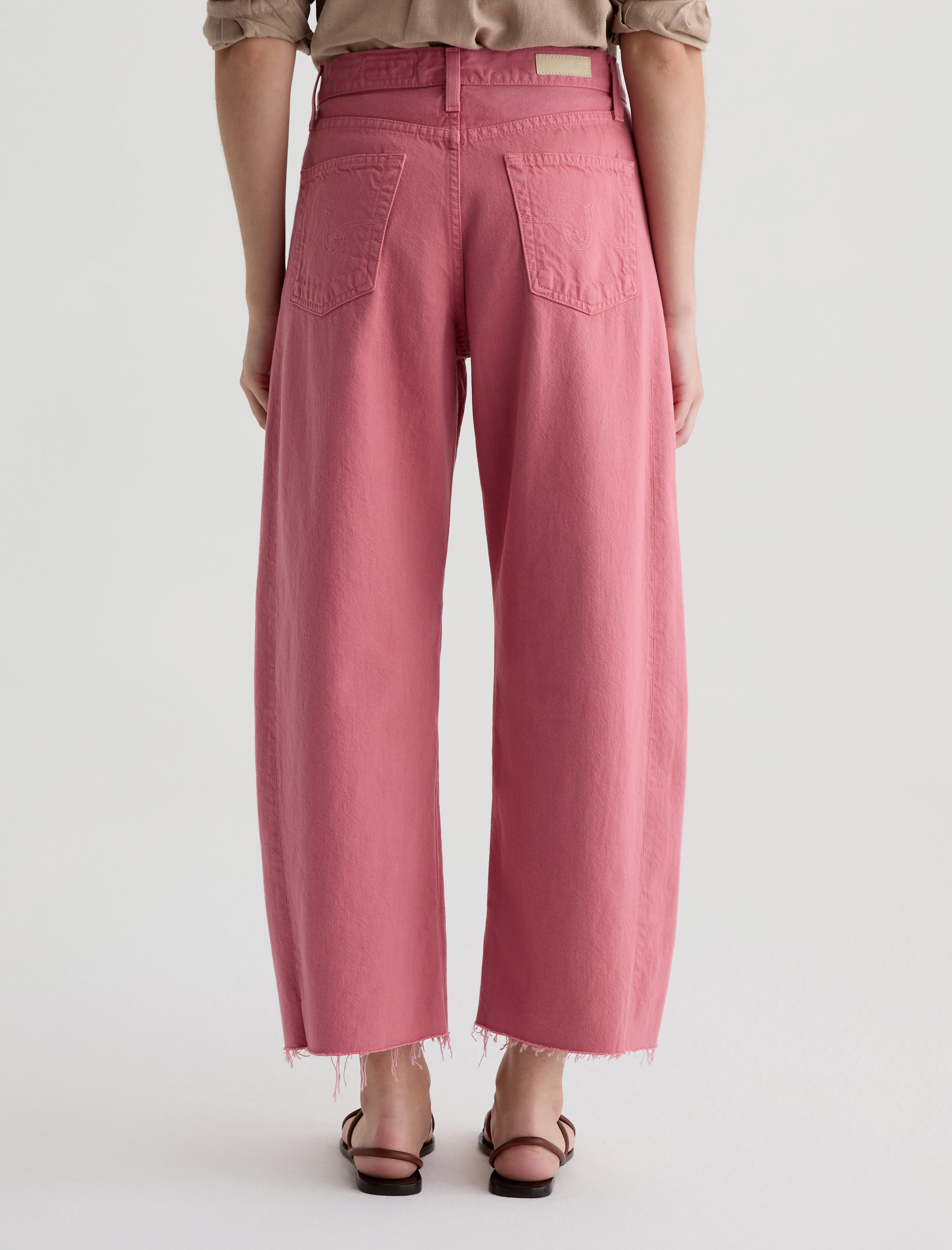 Hattie Crop Peony High-Rise Barrel Women Bottom Photo 7