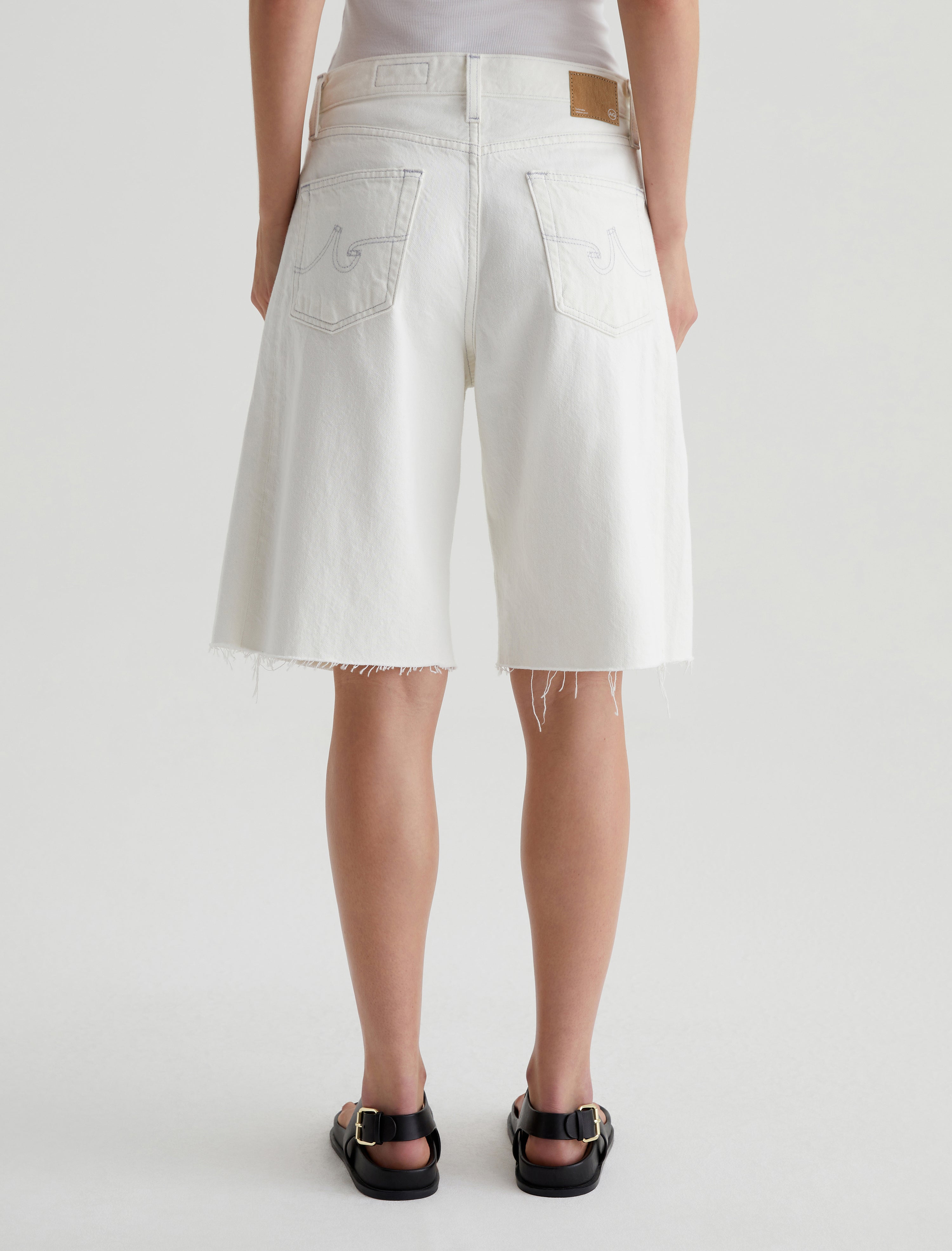 Hattie Short Ivory Mist High-Rise Bermuda Women Bottom Photo 7
