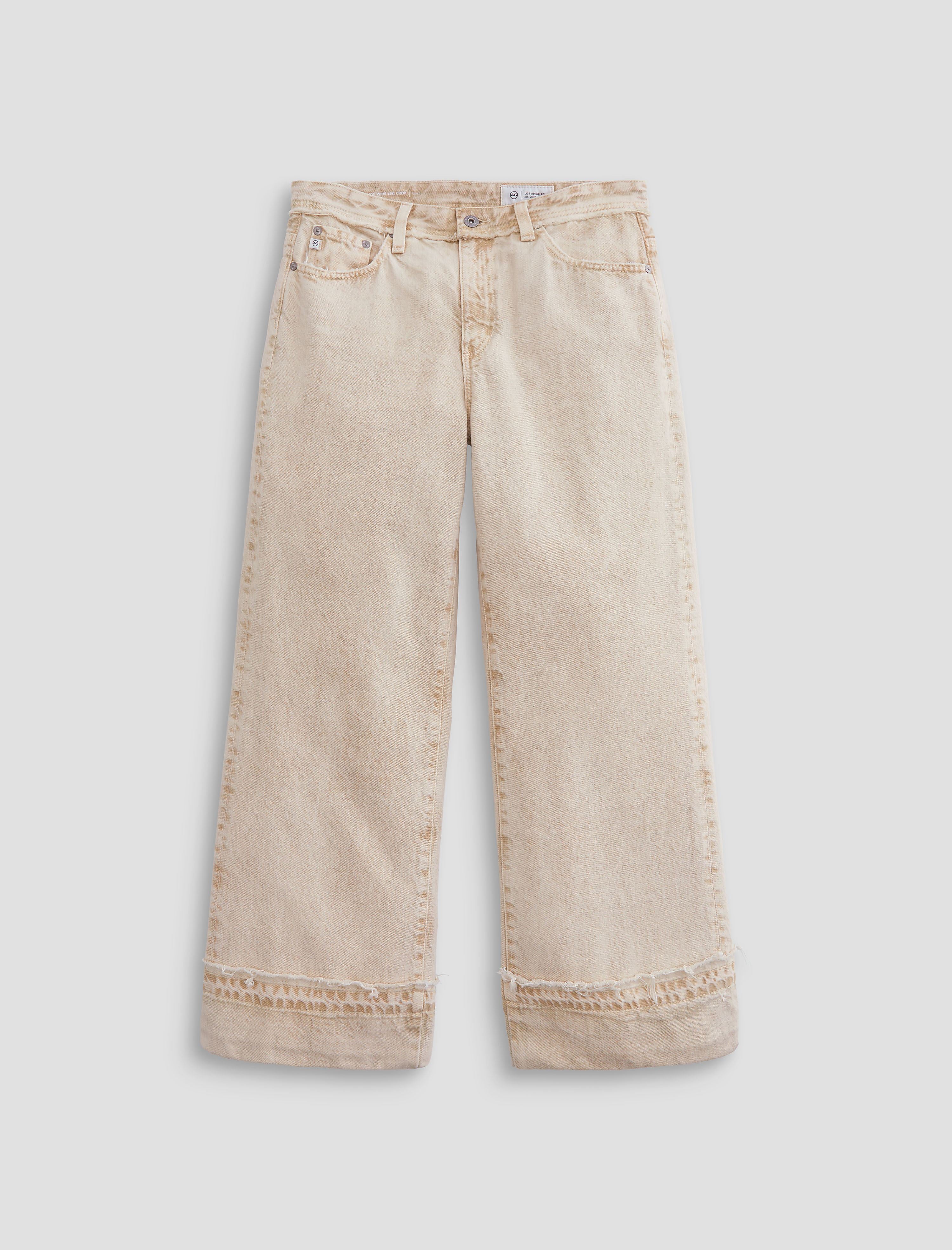 Women Saige Wide Leg Crop Sulfur Melange Camel at AG Jeans