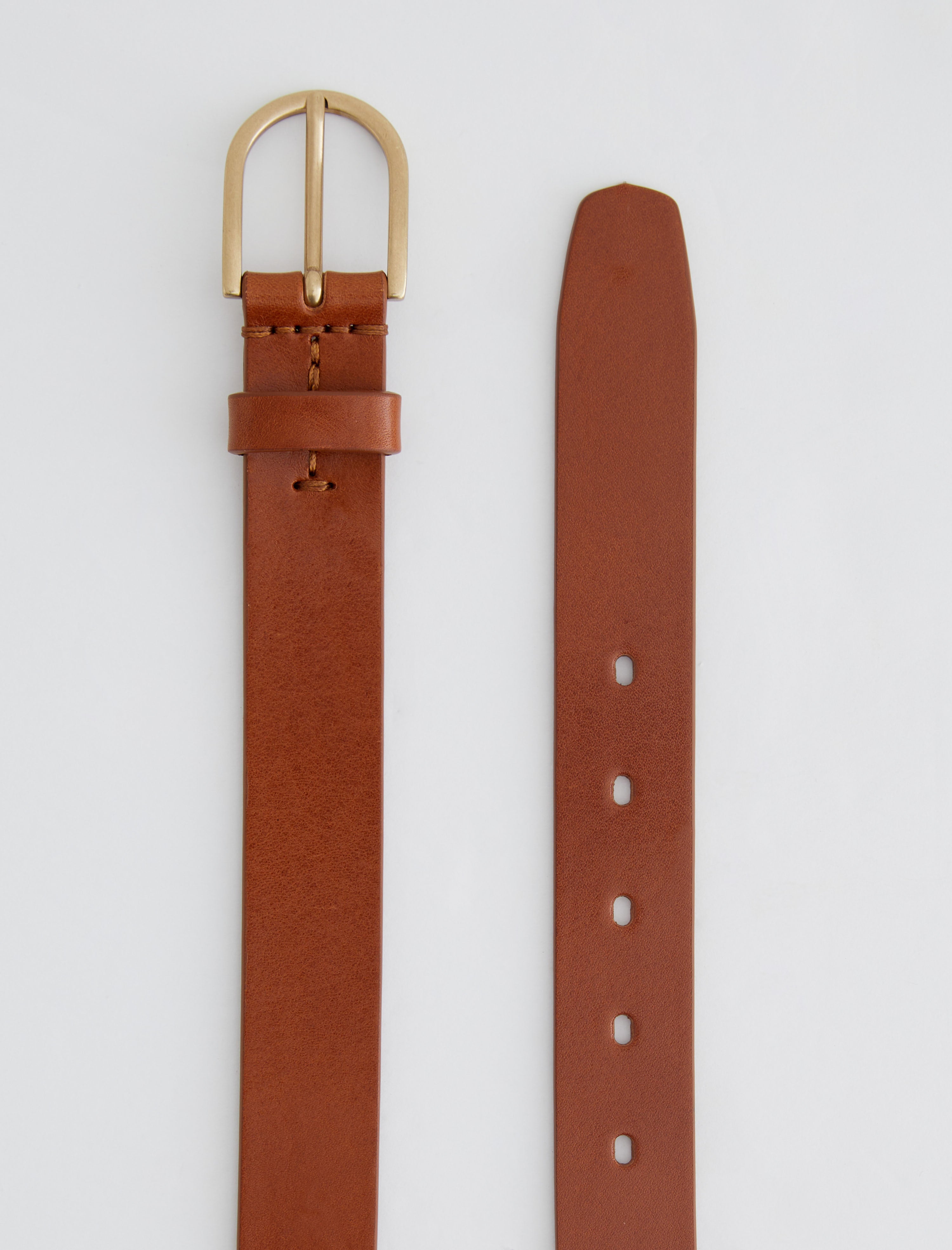 Siena Belt Camel/Brass Classic Italian Leather Belt Women Accessory Photo 2