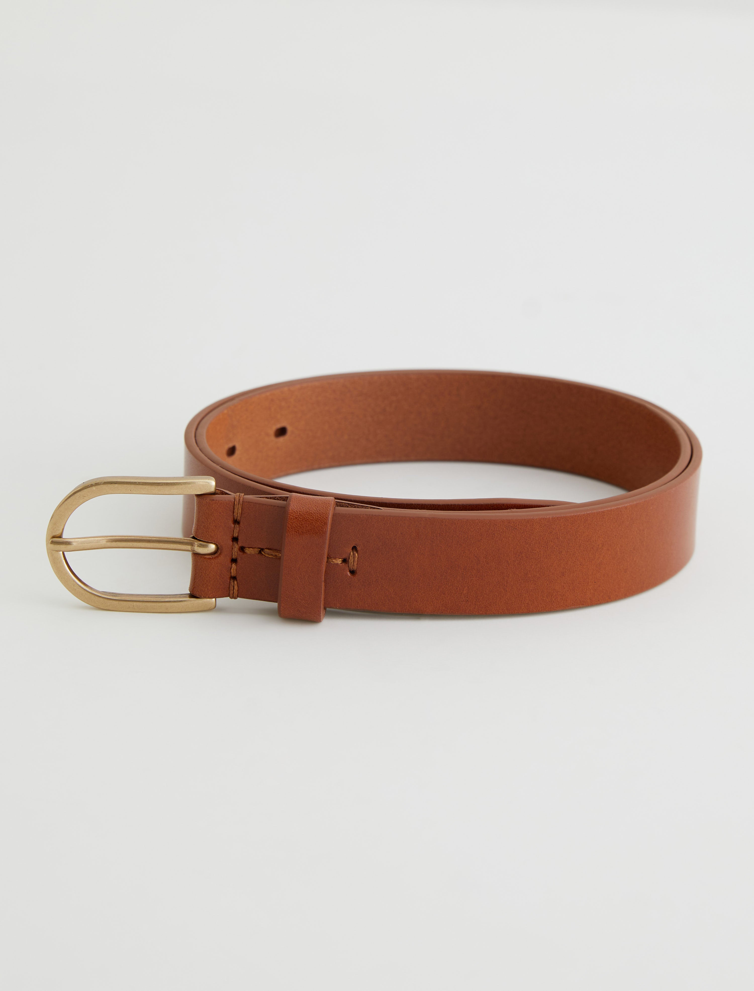 Siena Belt Camel/Brass Classic Italian Leather Belt Women Accessory Photo 4