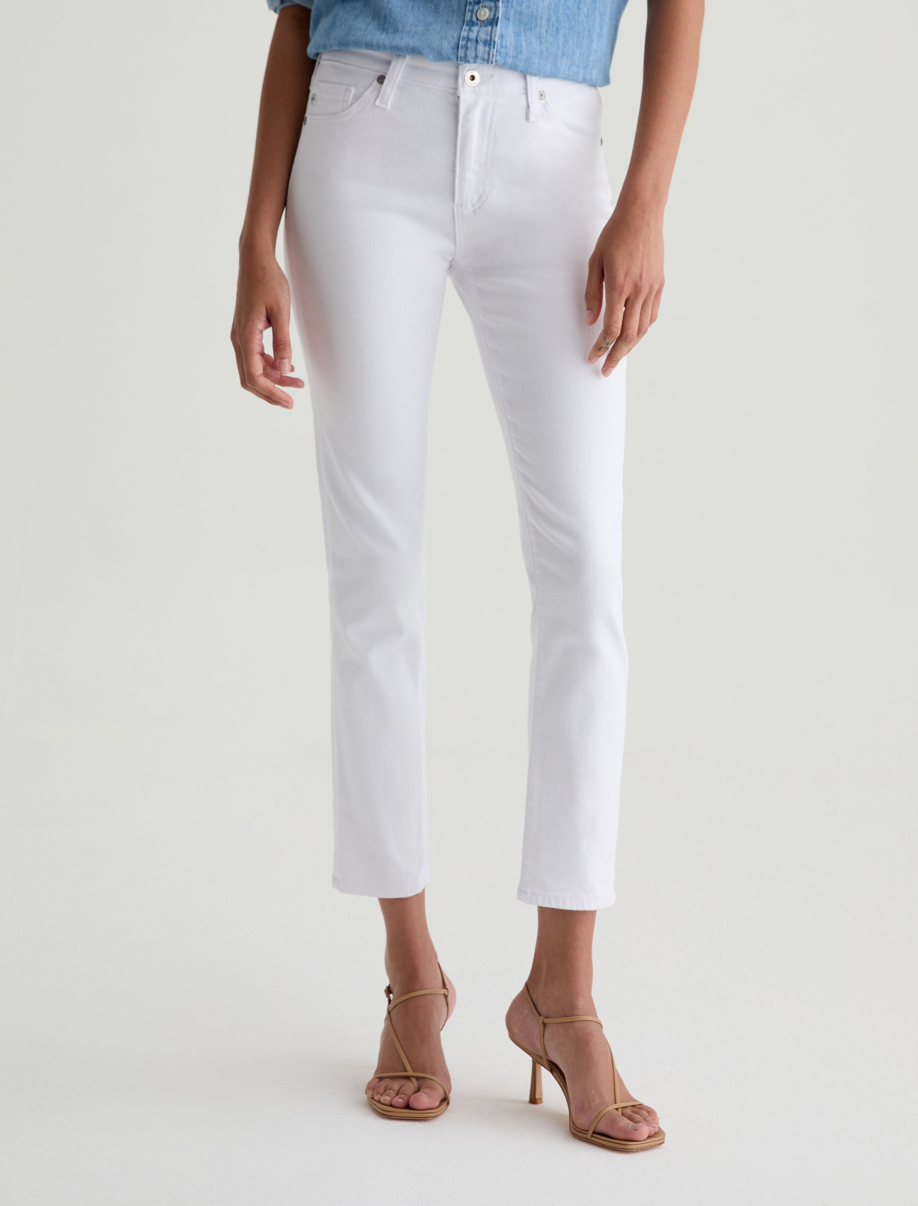 Prima Ankle White Cigarette Leg  Womens Bottom  Photo 2