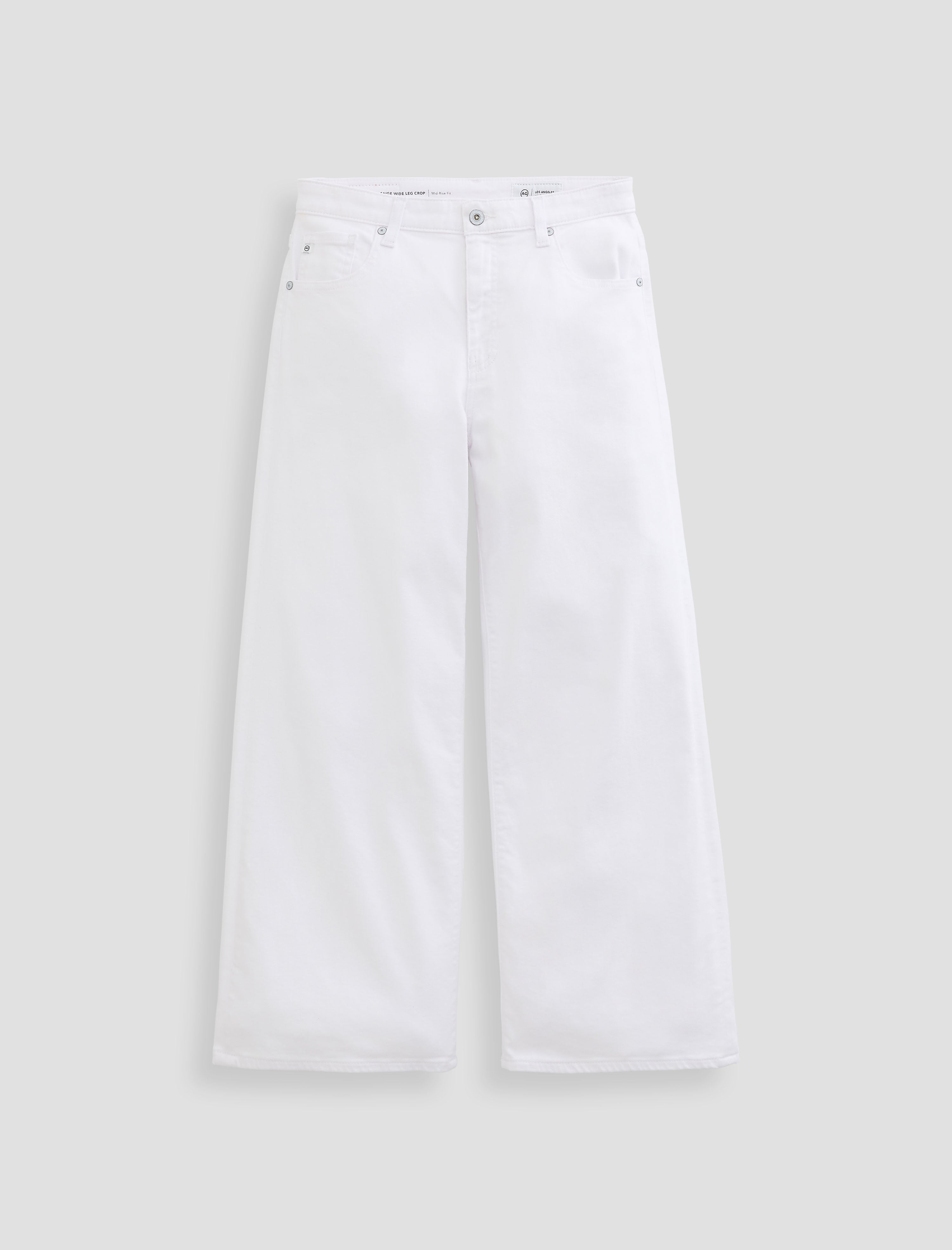 Saige Wide Leg Crop Gallery White Mid-Rise Fit Women Bottom Photo 9