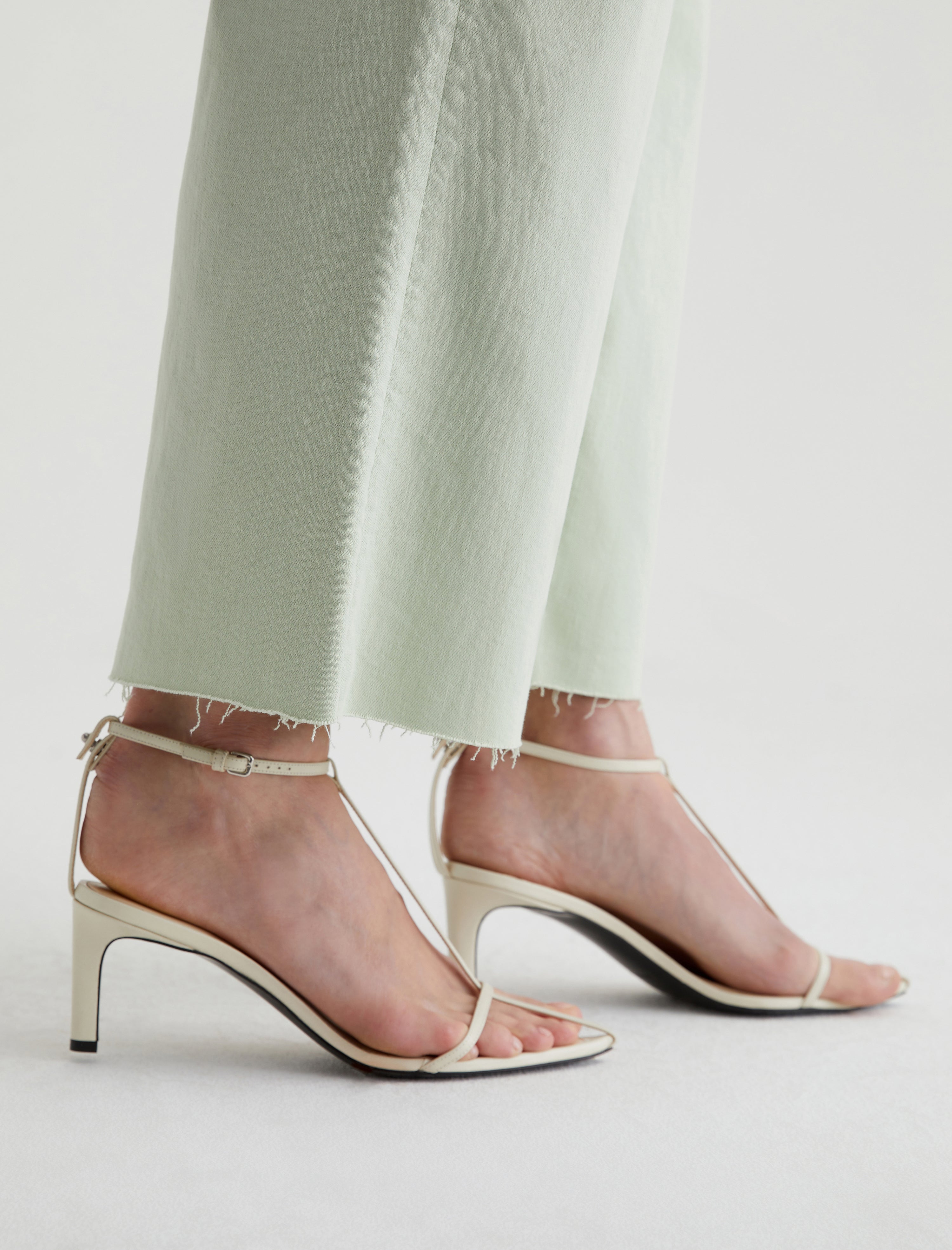 Saige Wide Leg Crop Pistachio Mid-Rise Wide Leg Women Bottom Photo 5