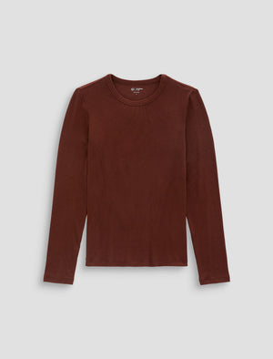 Julia Chestnut Essential L/S Tee Womens Top Photo 9