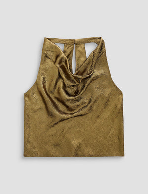 Kacey Wild Light Draped Neck Sleeveless Blouse Womens Top Photo 9