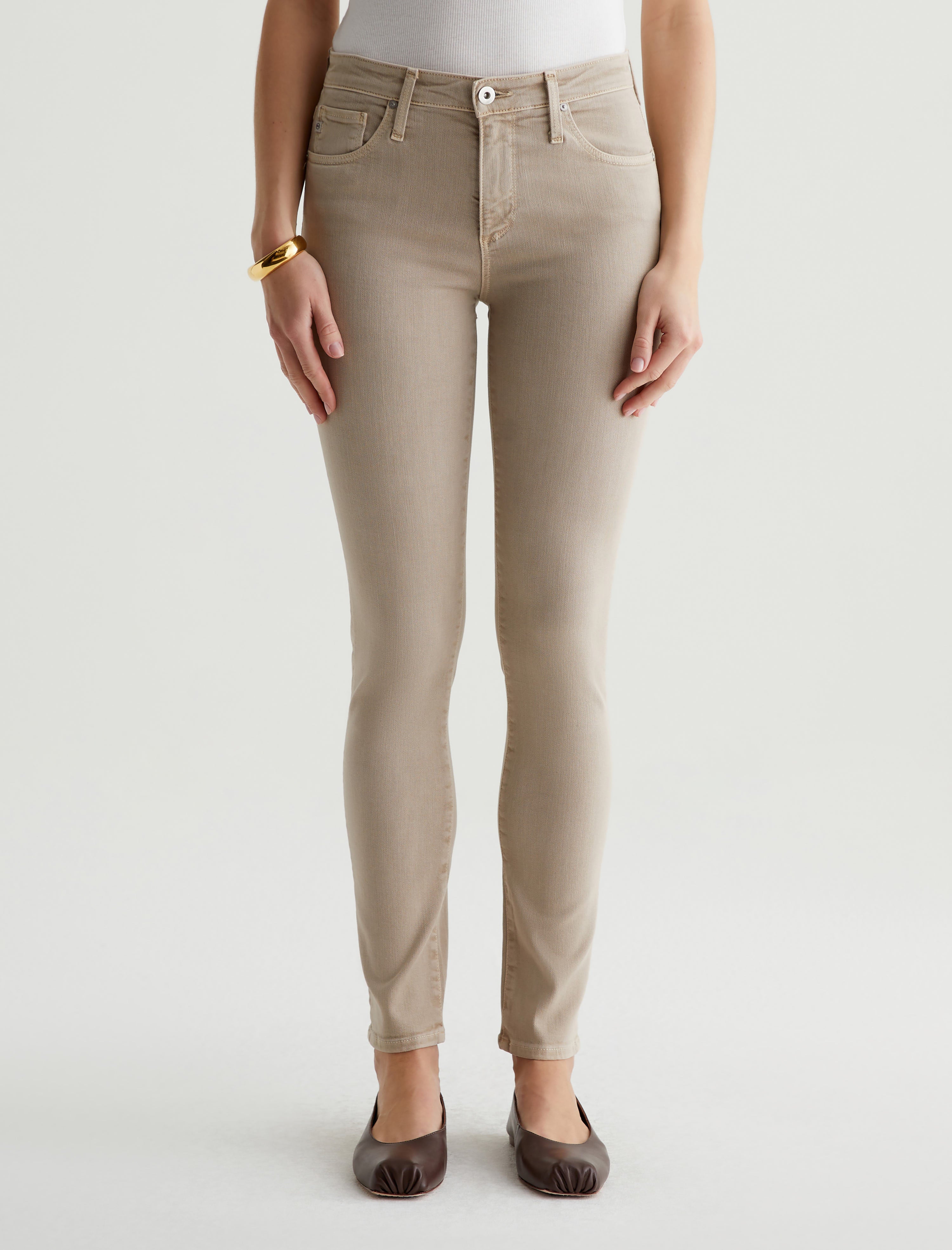 Prima Ankle Sulfur Flax Cigarette Leg Women Bottom Photo 2