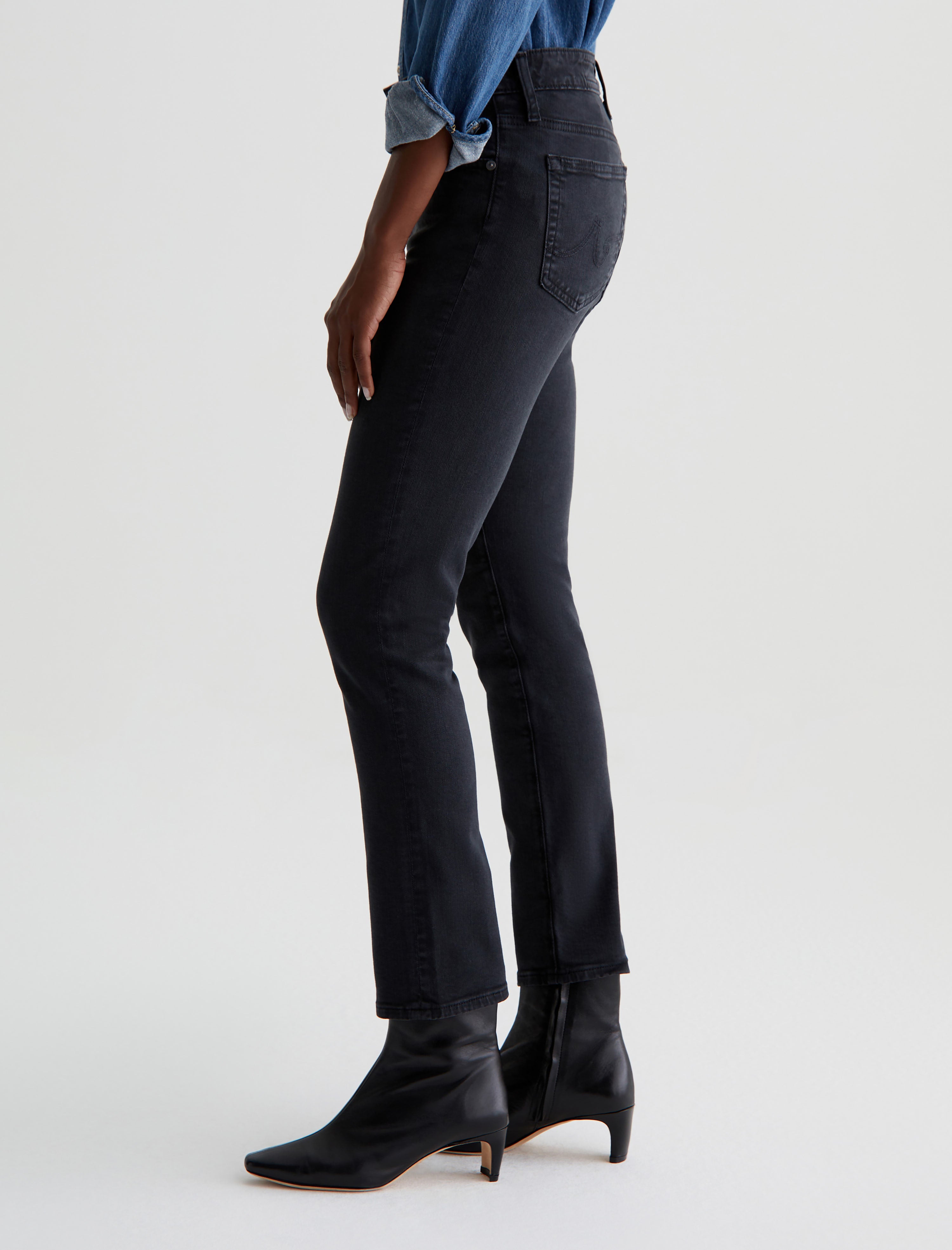 Mari Crop Sulfur Black High-Rise Slim Straight Women Bottom Photo 5