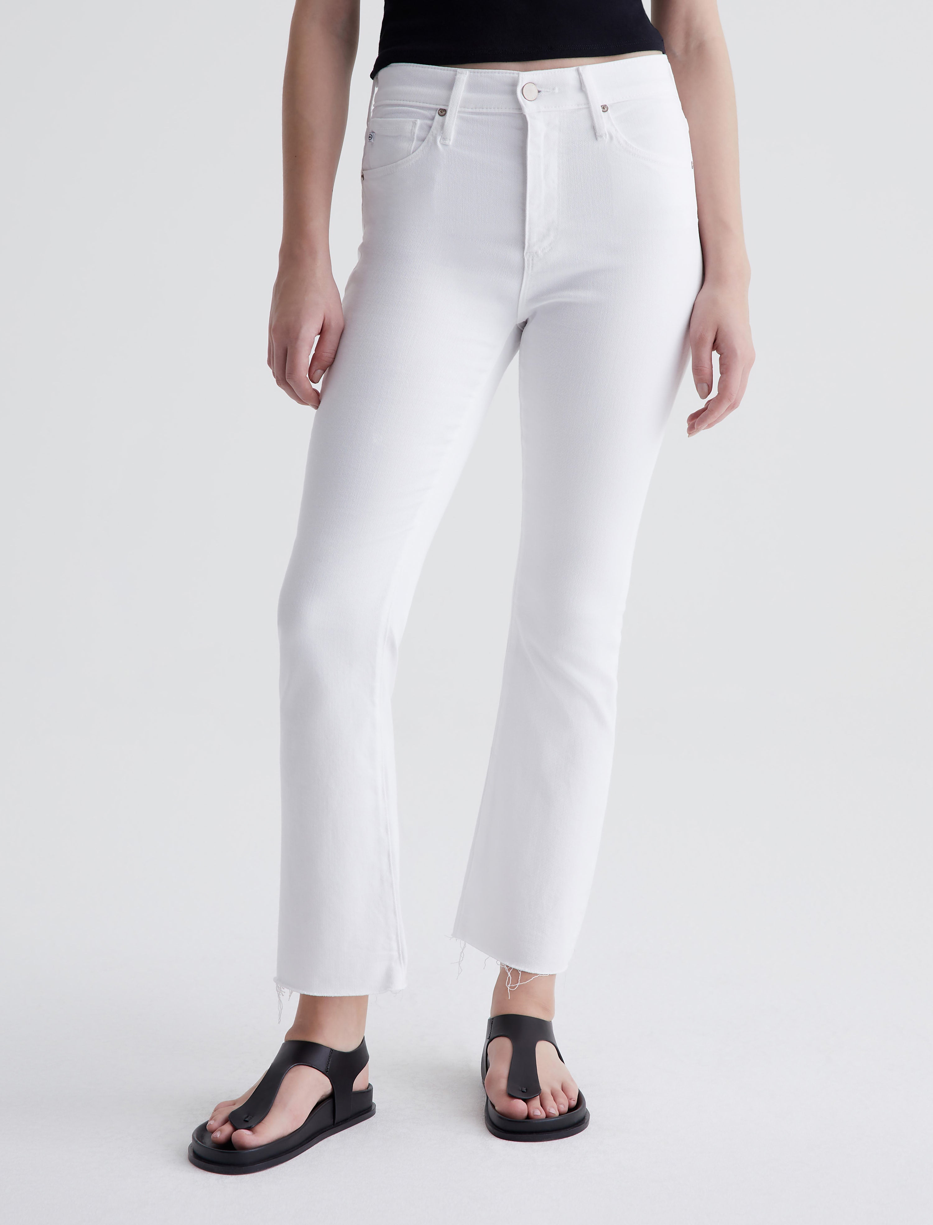 Farrah Boot Crop Modern White High-Rise Bootcut Women Bottom Photo 2