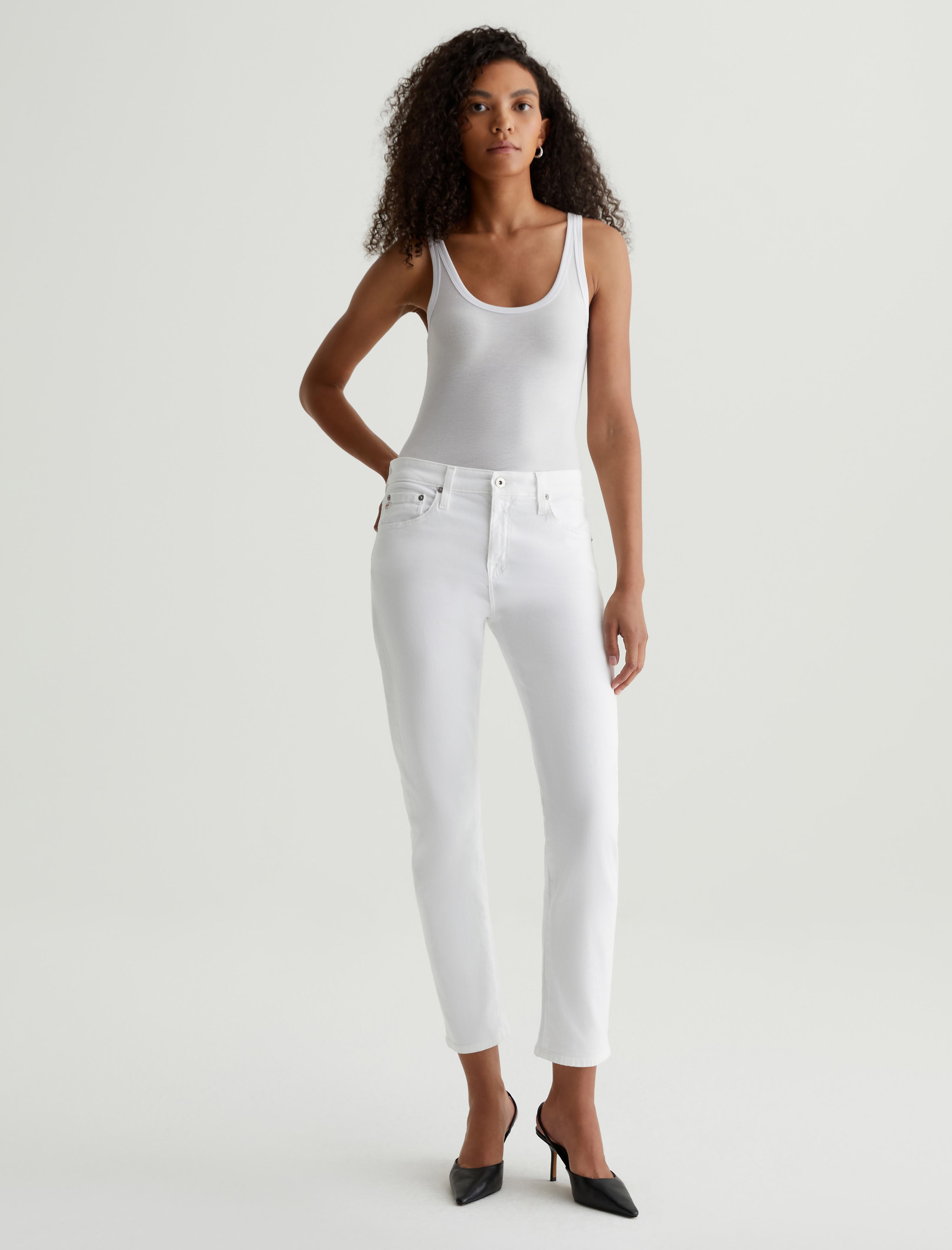 Ex-Boyfriend Slim 1 Year Classic White AG-ed Slouchy Slim Fit Denim Women Bottom Photo 1