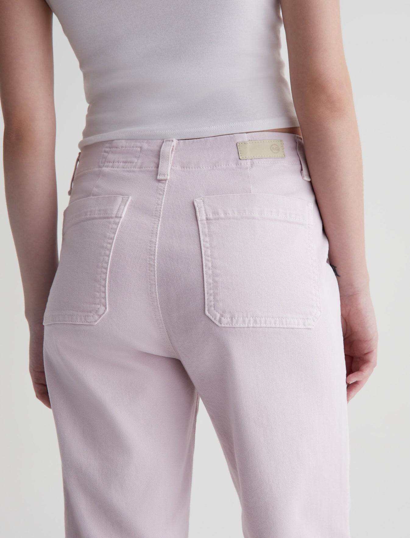 Analeigh Sulfur Sweet Orchid High-Rise Straight Crop AG Cloud Soft Denim™ Women Bottom Photo 5